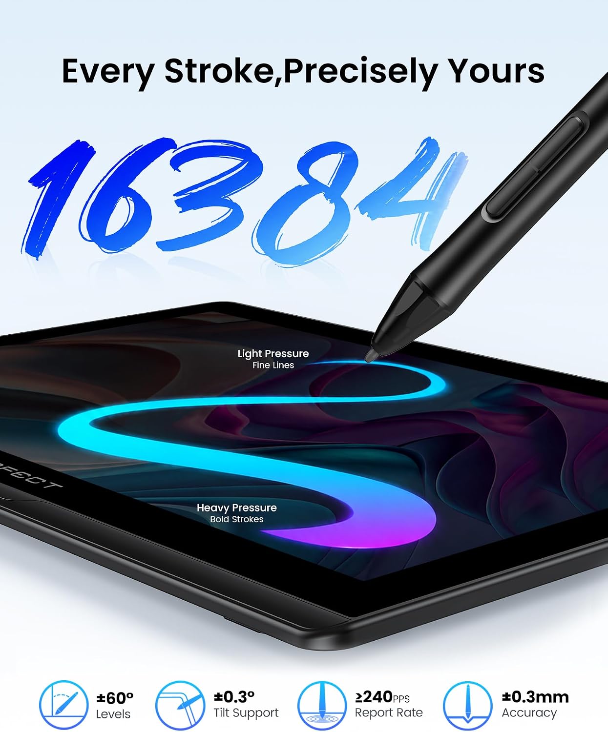 TABLETA GRÁFICA UPERFECT 14 PULGADAS 2.5K 16K PEN 138% SRGB ΔE<1.5 - 3