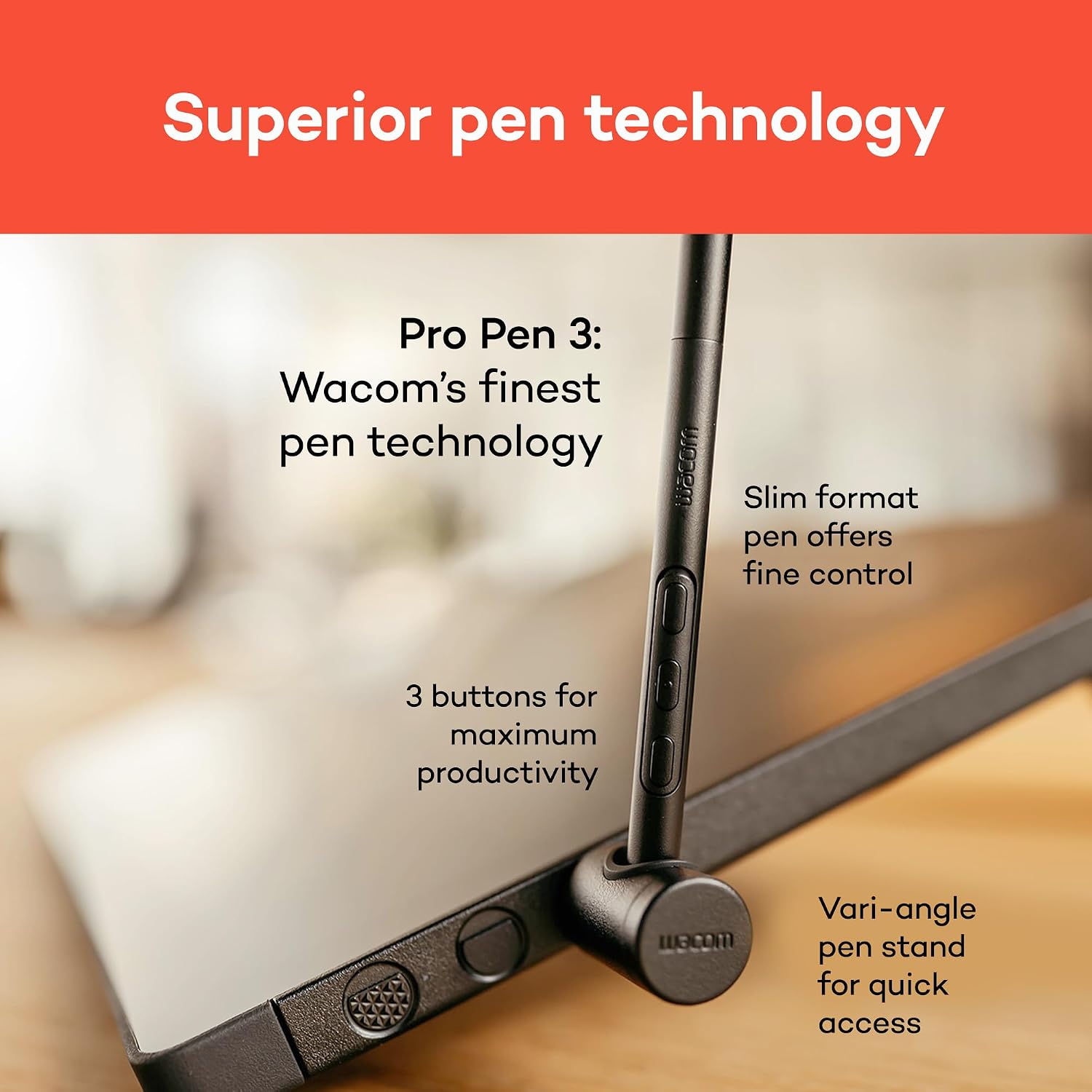 TABLETA GRÁFICA WACOM CINTIQ 24 CON PANTALLA QHD Y PRO PEN 3 - 4