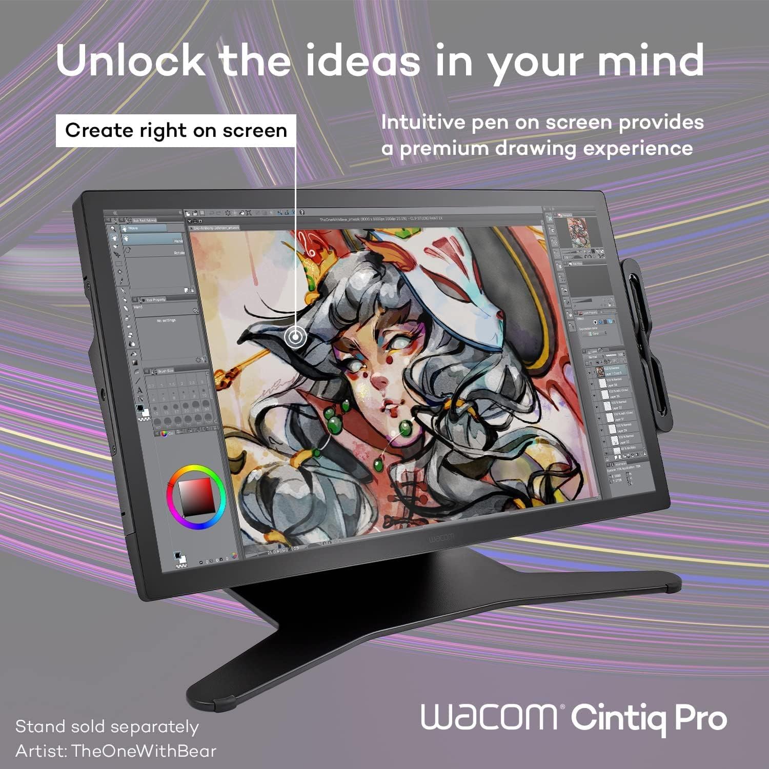 TABLETA GRÁFICA WACOM CINTIQ PRO 27 4K 120 HZ CON PROPEN 3 - 2