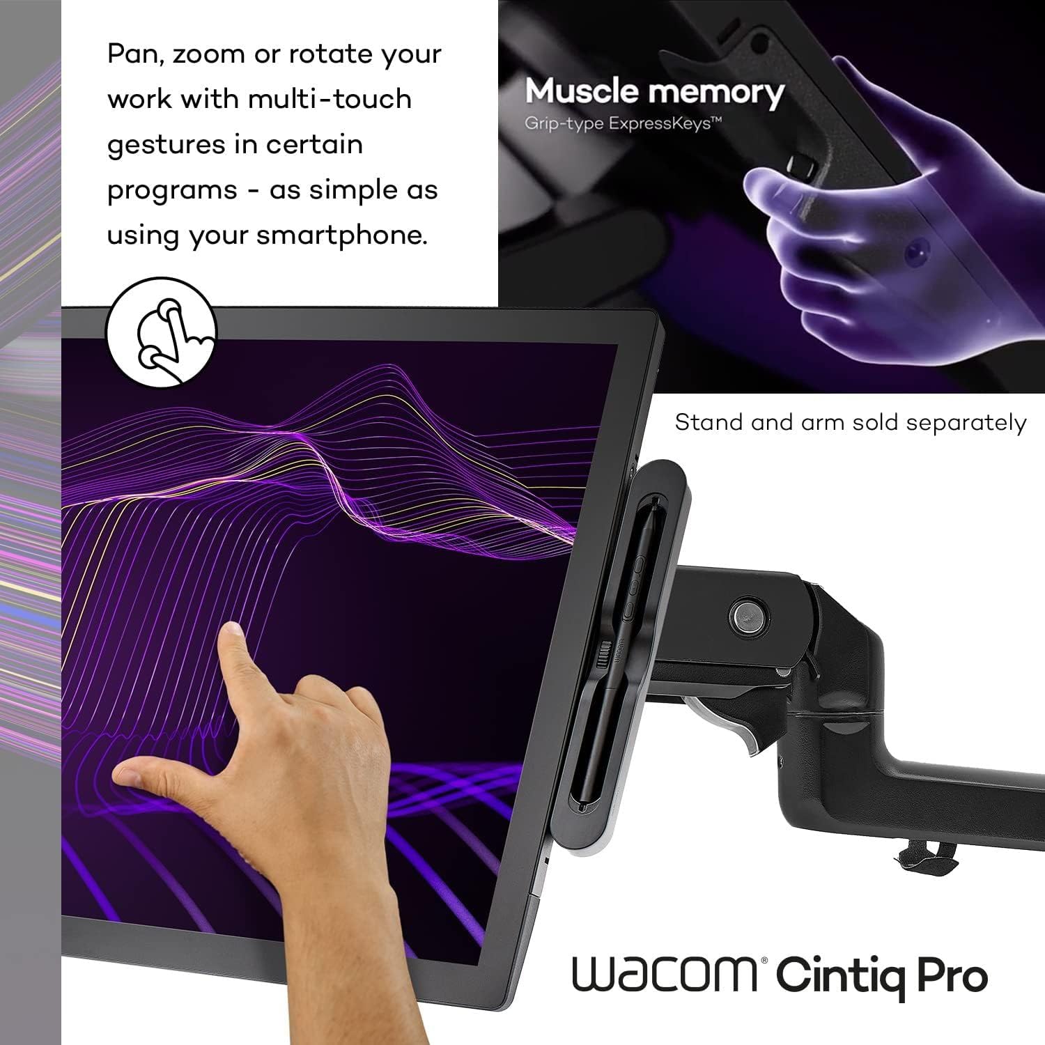 TABLETA GRÁFICA WACOM CINTIQ PRO 27 4K 120 HZ CON PROPEN 3 - 5
