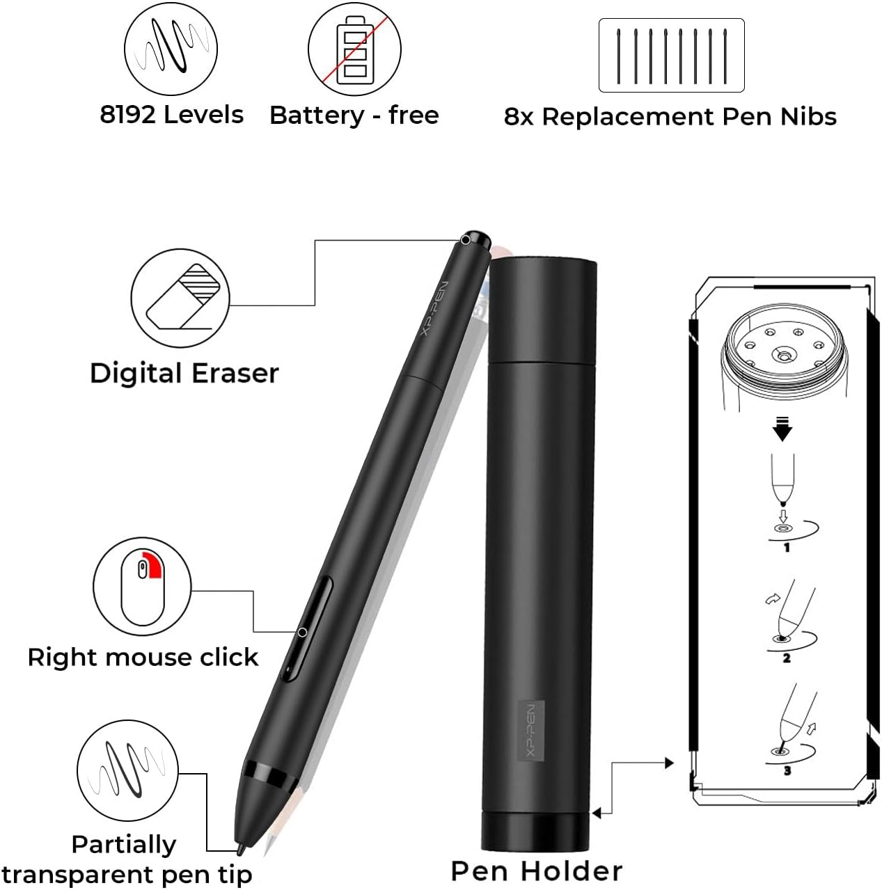 TABLETA GRÁFICA XP-PEN ARTIST12 11.6 PULGADAS FHD CON PANTALLA Y LÁPIZ SIN BATERÍA - 4
