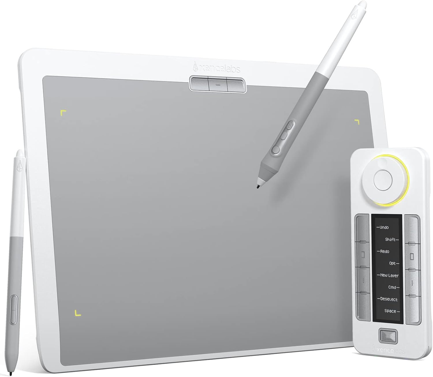 TABLETA GRÁFICA XENCELABS MEDIUM NEBULA WHITE 12' CON 40 TECLAS RÁPIDAS PERSONALIZABLES Y 2 LÁPICES SIN BATERÍA - 1