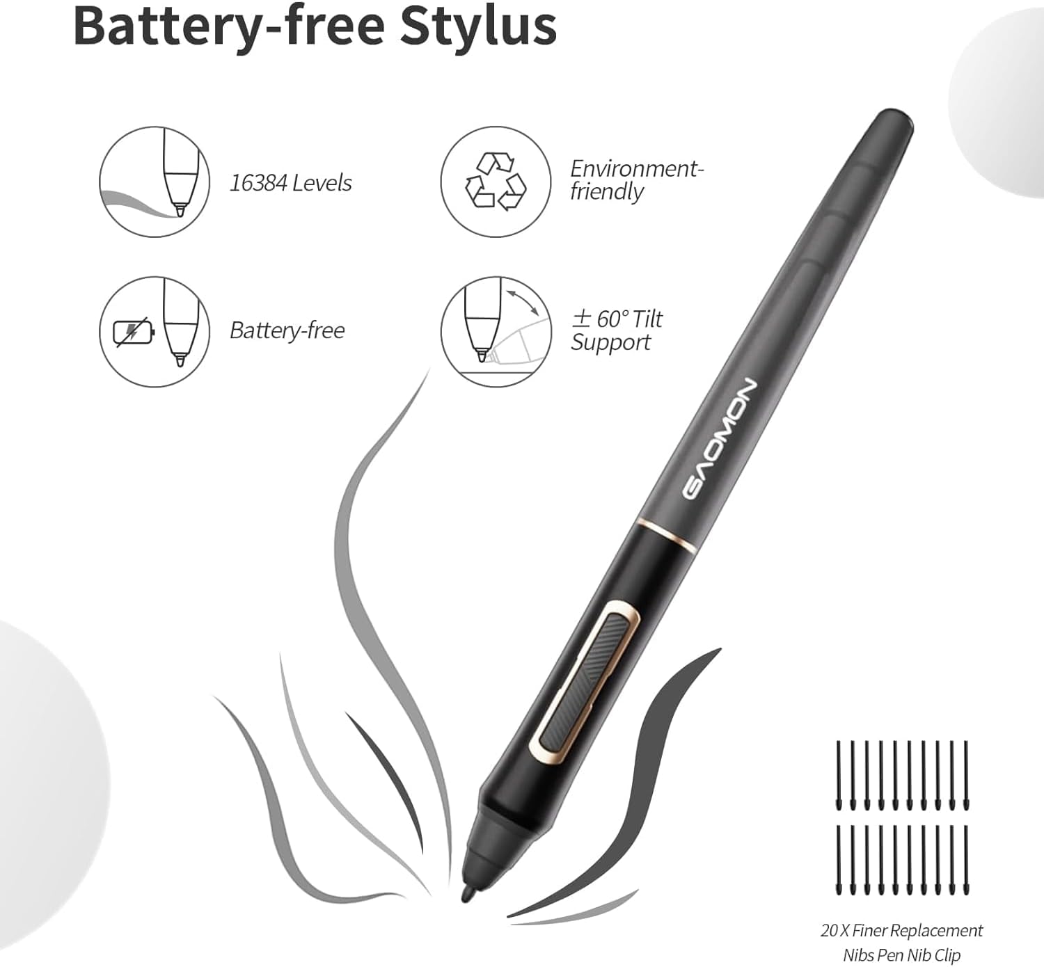 TABLETA GRÁFICA GAOMON WH851 BLUETOOTH 8X5 PULGADAS 16384 NIVELES PRESIÓN - 2