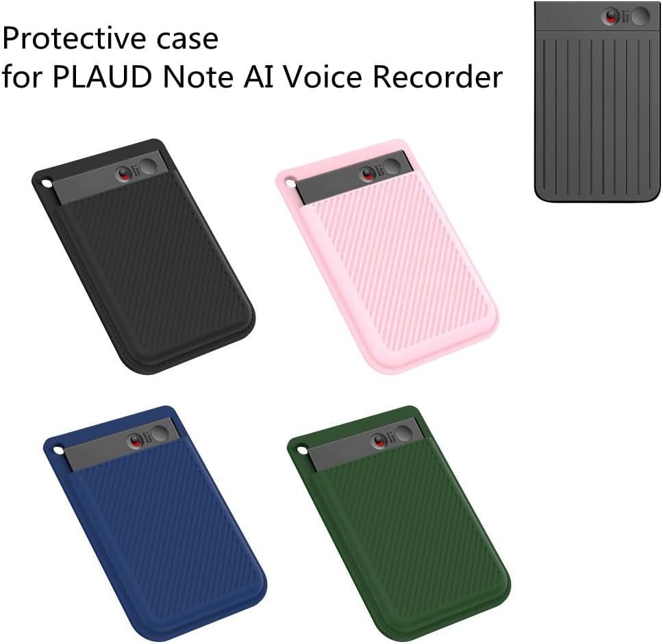 FUNDA PROTECTORA DE SILICONA PARA GRABADORA DE VOZ PLAUD NOTE AI COLOR AZUL - 4