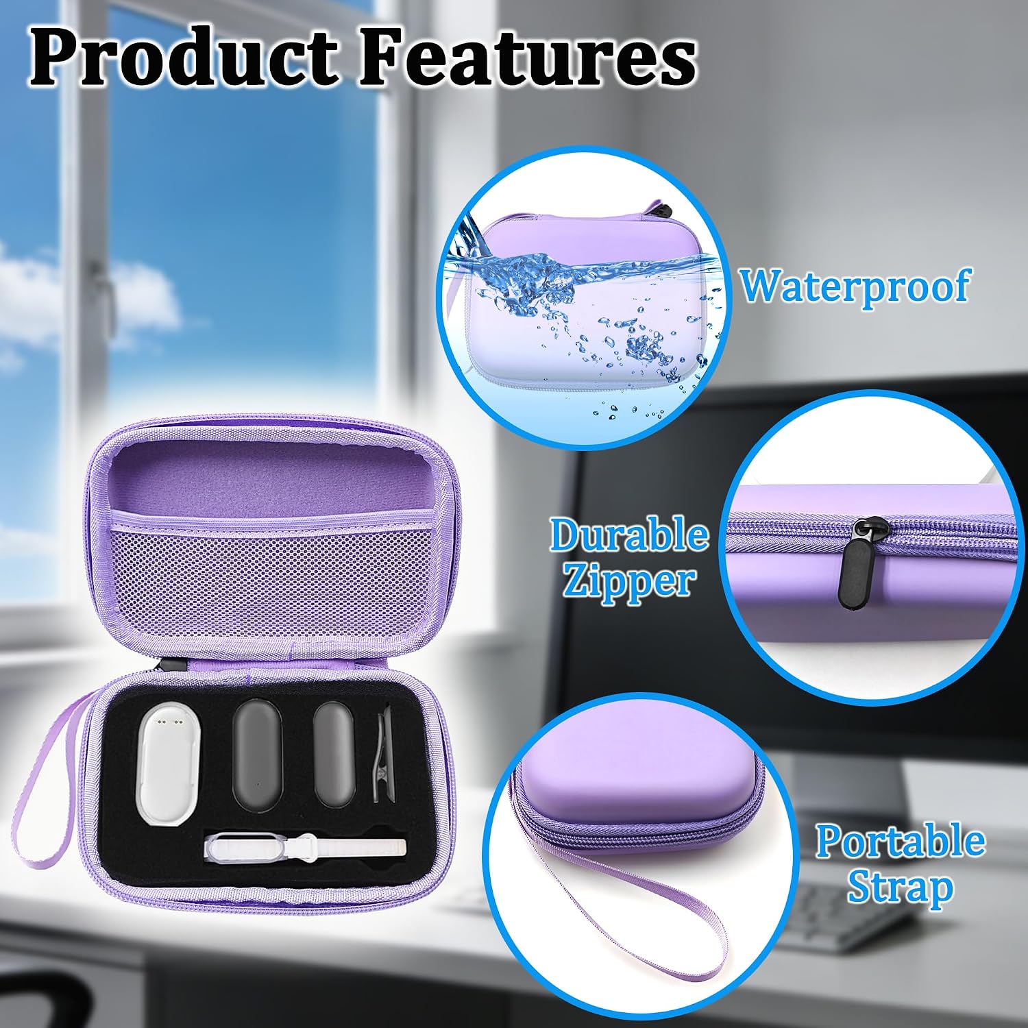 ESTUCHE PROTECTOR LEOTUBE PARA GRABADORA DE VOZ PLAUD NOTEPIN MORADO - 4