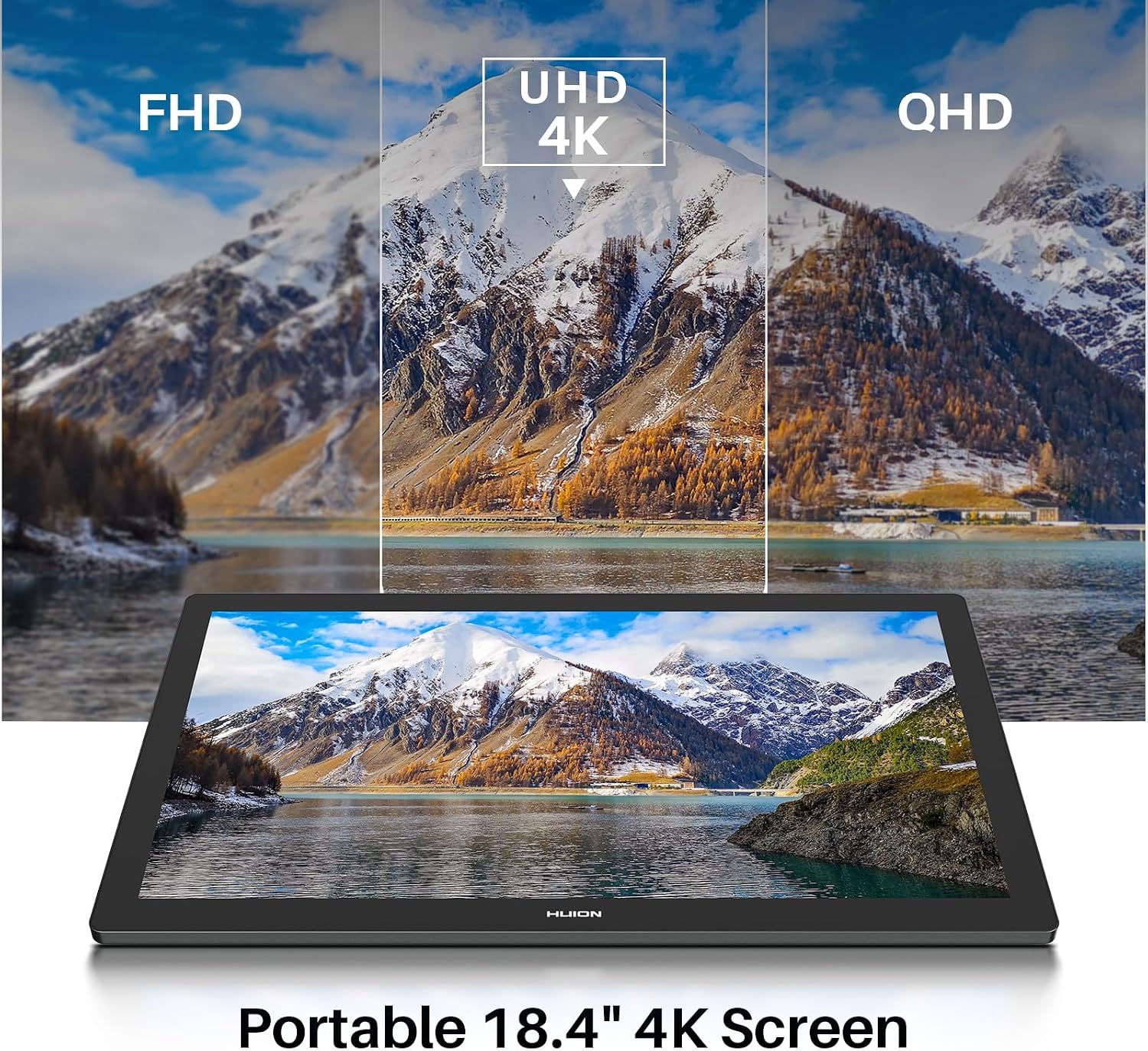 TABLET GRÁFICA HUION KAMVAS PRO 19 4K UHD TÁCTIL 18.4 PULGADAS - 3