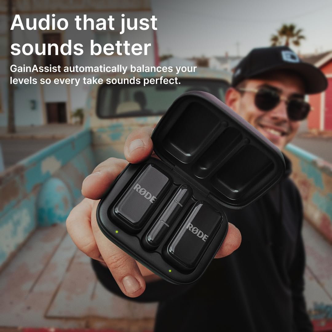 MICRÓFONO INALÁMBRICO RODE WIRELESS MICRO 2 MICRÓFONOS CON ESTUCHE DE CARGA USB-C PARA IPHONE Y ANDROID - 4