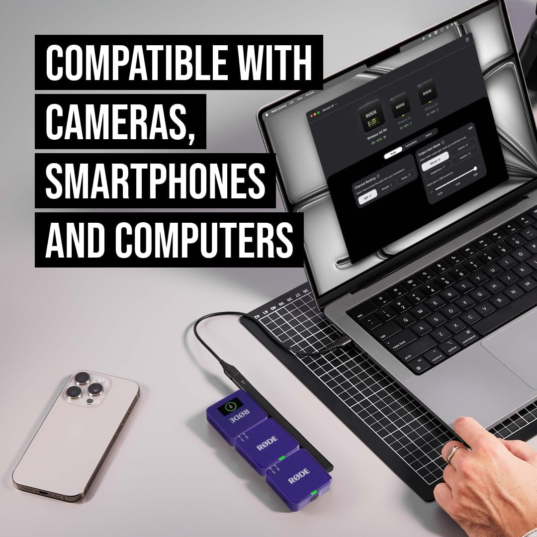 MICRÓFONO INALÁMBRICO RODE WIRELESS GO GEN 3 MORADO - 3