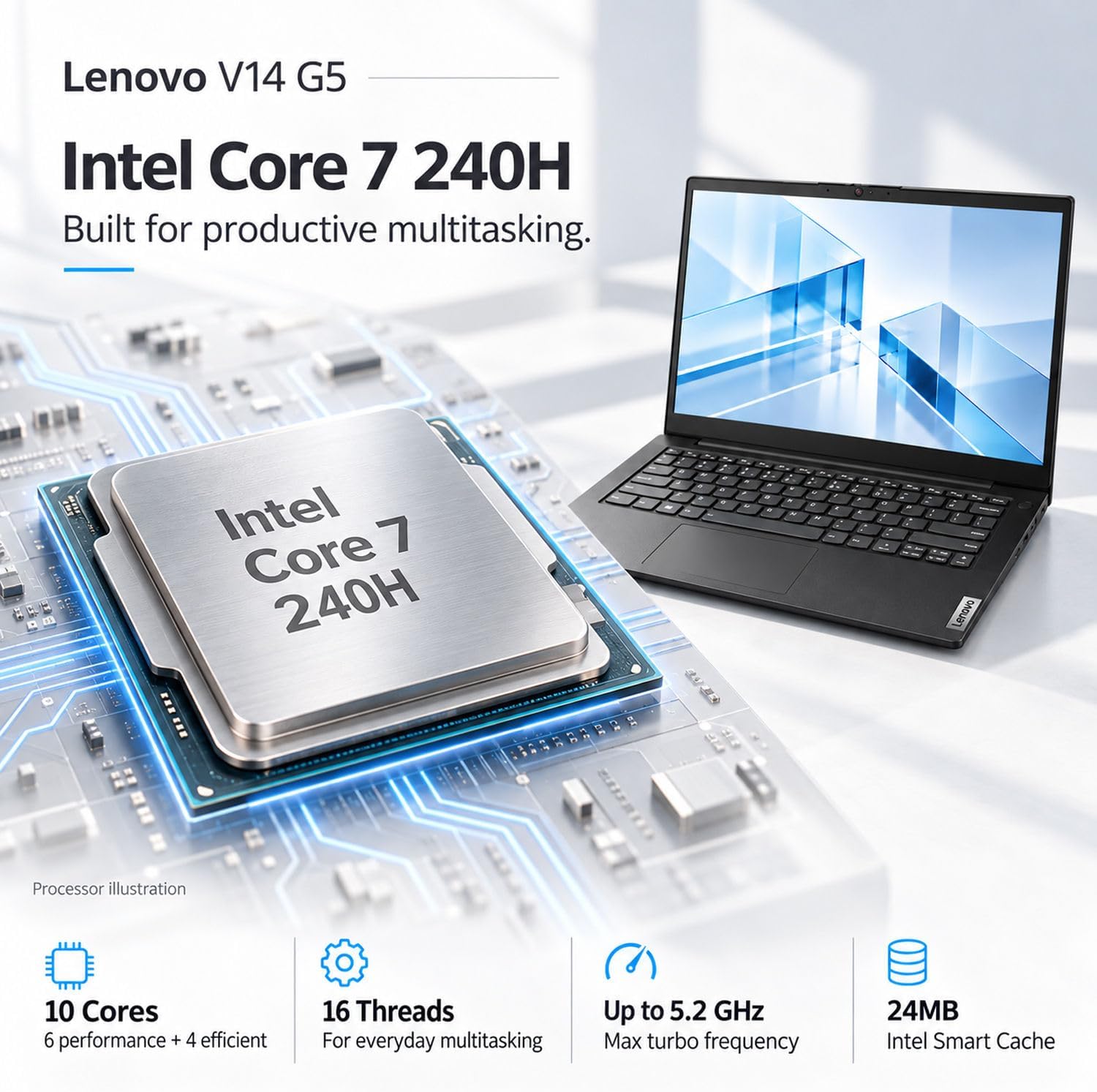 LAPTOP LENOVO V-SERIES 2026 INTEL CORE I7 240H 64GB DDR5 2TB PCIE 15.6' FHD WINDOWS 11 PRO - 3