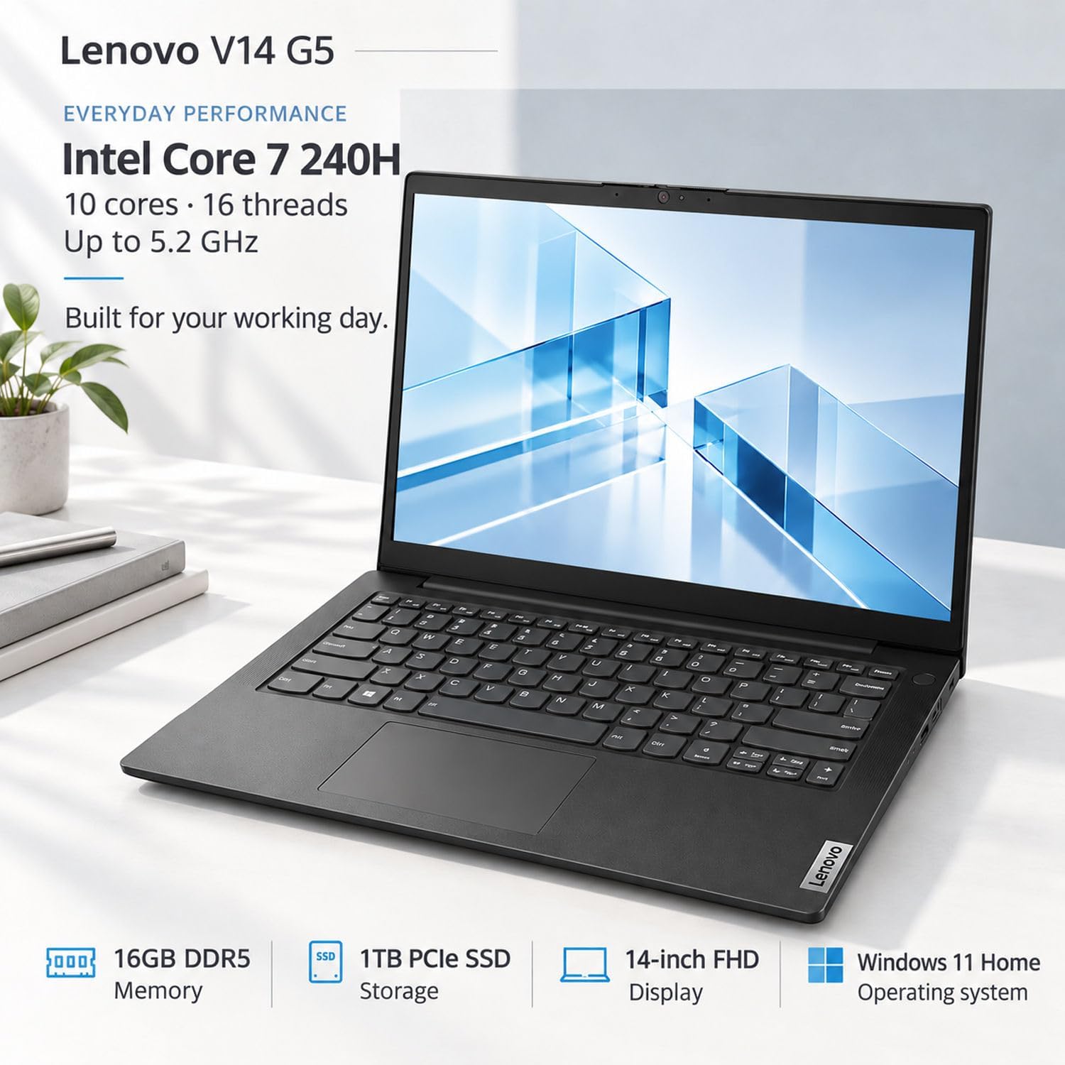 LAPTOP LENOVO V-SERIES 2026 INTEL CORE I7 240H 15.6' FHD 32GB DDR5 2TB PCIE WINDOWS 11 PRO - 2
