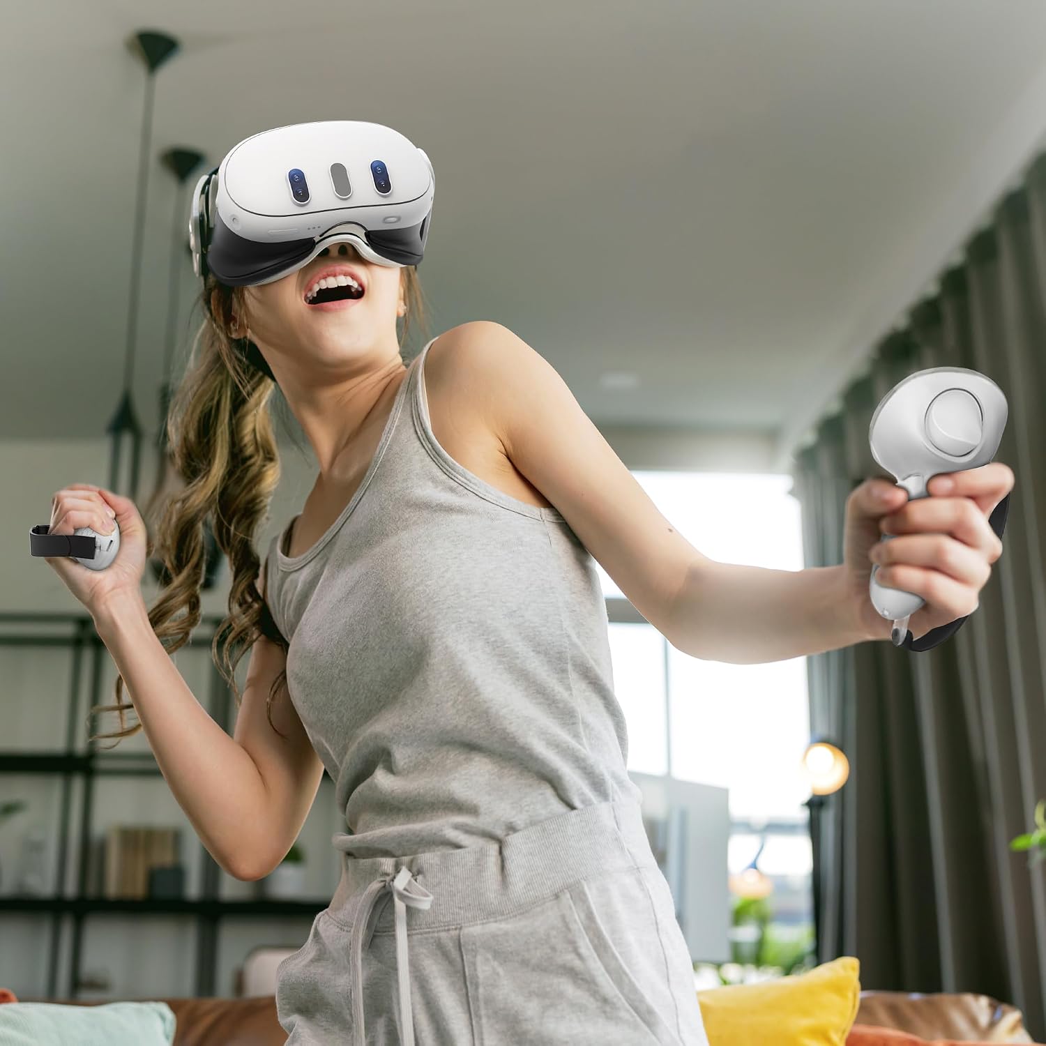 CUBIERTAS PARA CONTROLES VR AMZDM PARA META QUEST 3 TRANSPARENTES - 2