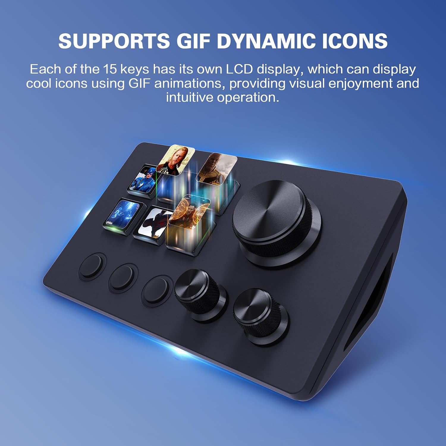 TECLADO MACRO STREAM CONTROLLER DECK ACTIONRING 6 TECLAS LCD PERSONALIZABLES - 4