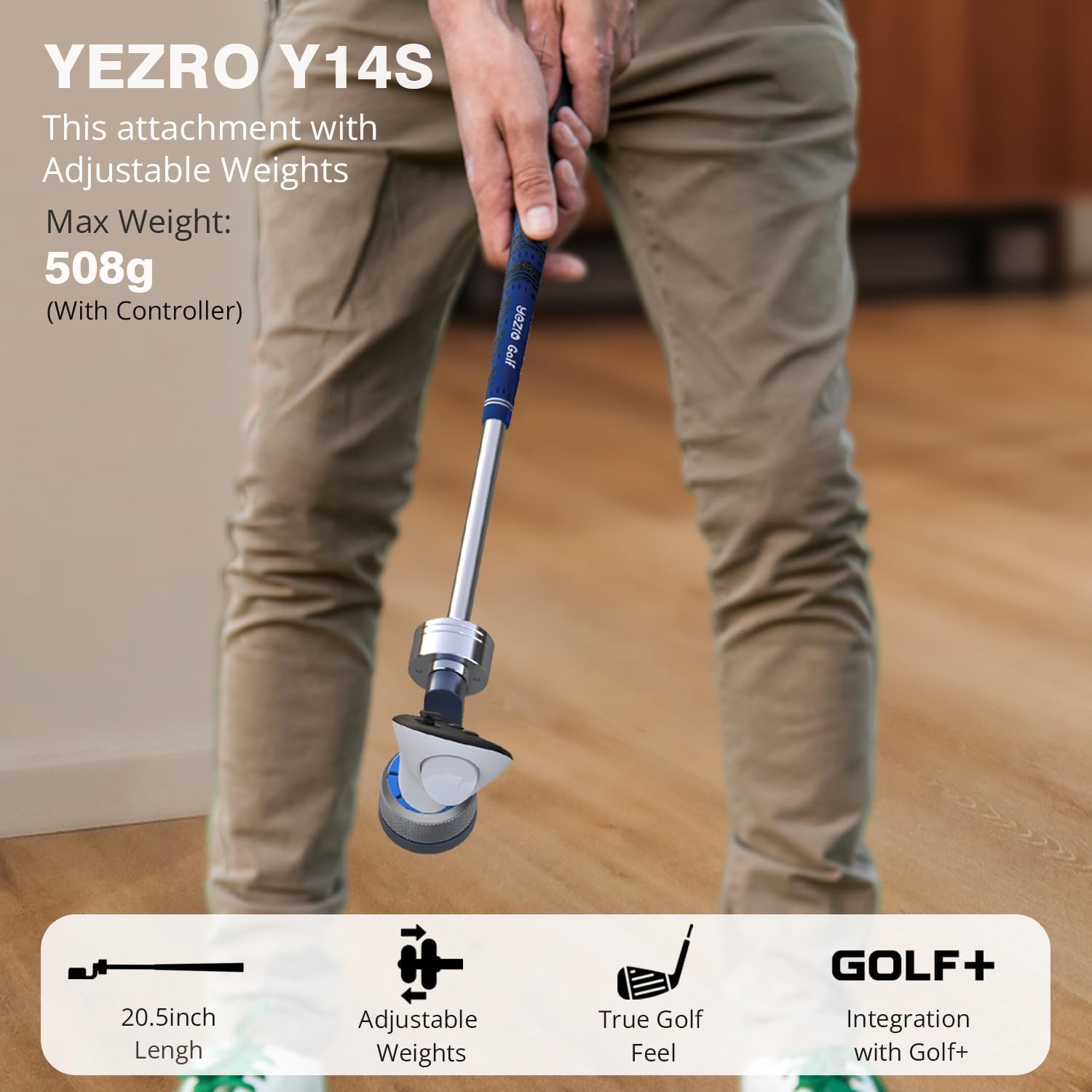 ACCESORIO YEZRO Y14S MANGO AJUSTABLE PARA PALO DE GOLF VR 20.5 PULGADAS AZUL - 2