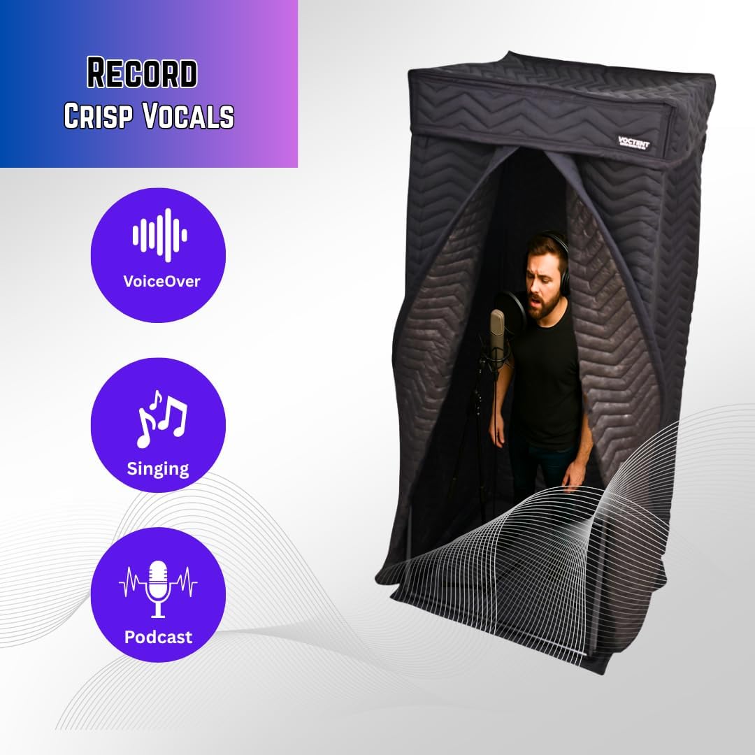 CABINA PORTÁTIL PARA GRABACIÓN VOCTENT XL PARA ESTUDIO EN CASA - 5