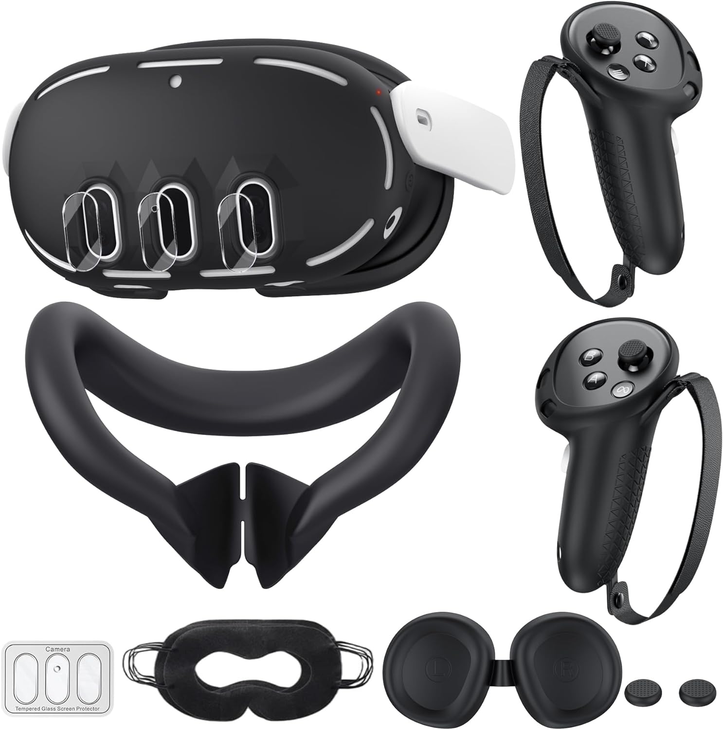 SET DE ACCESORIOS SILICONA PARA META/OCULUS QUEST 3 KANG YU NEGRO - 1