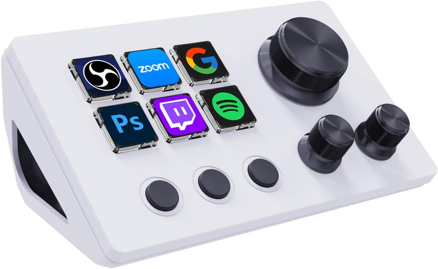 CONTROLADOR DE STREAMING TREASLIN VSDINSIDE N3 BLANCO CON 12 TECLAS MACRO PERSONALIZABLES - 1