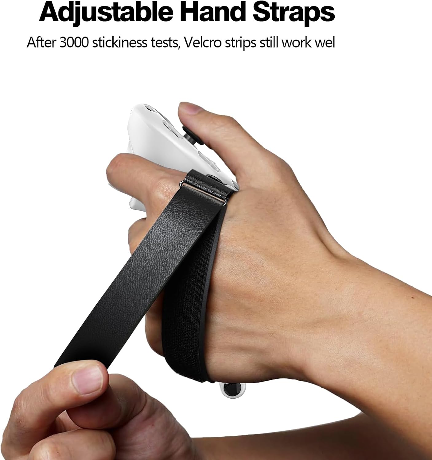 GRIP PARA CONTROLES META QUEST 3S Y 3 AMZDM SILICONA BLANCO - 4