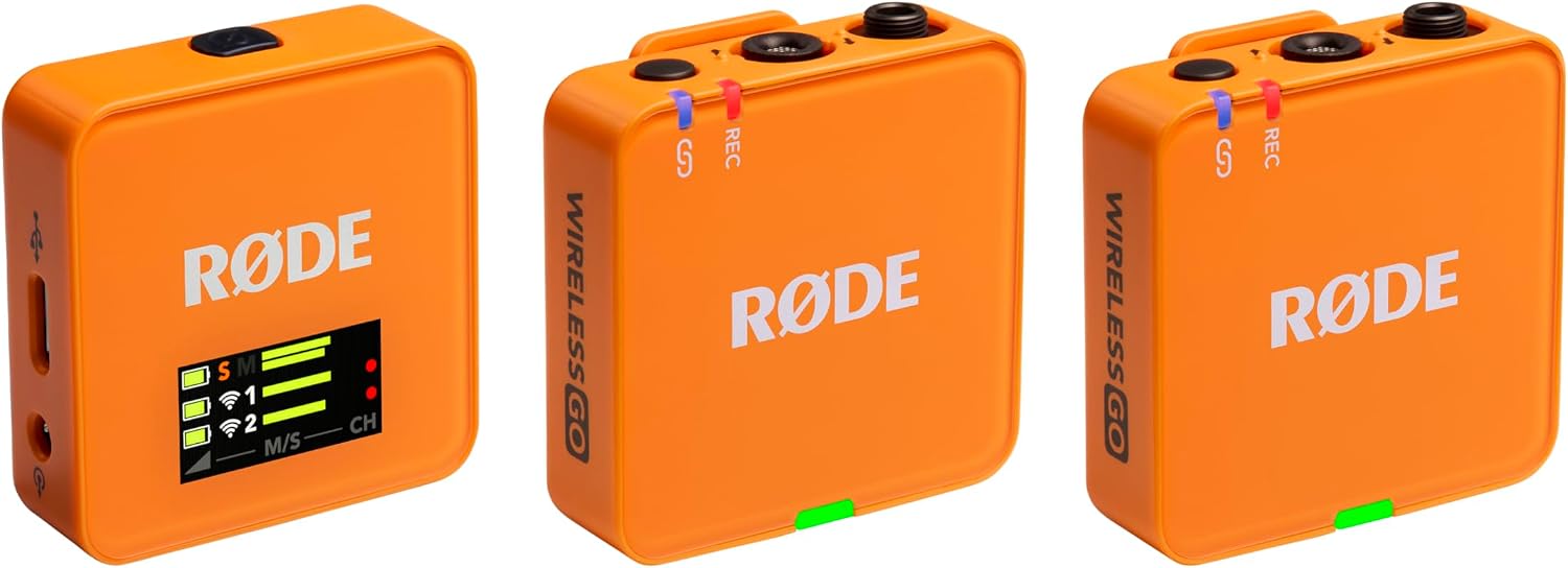MICRÓFONO INALÁMBRICO RØDE WIRELESS GO GEN 3 NARANJA - 1