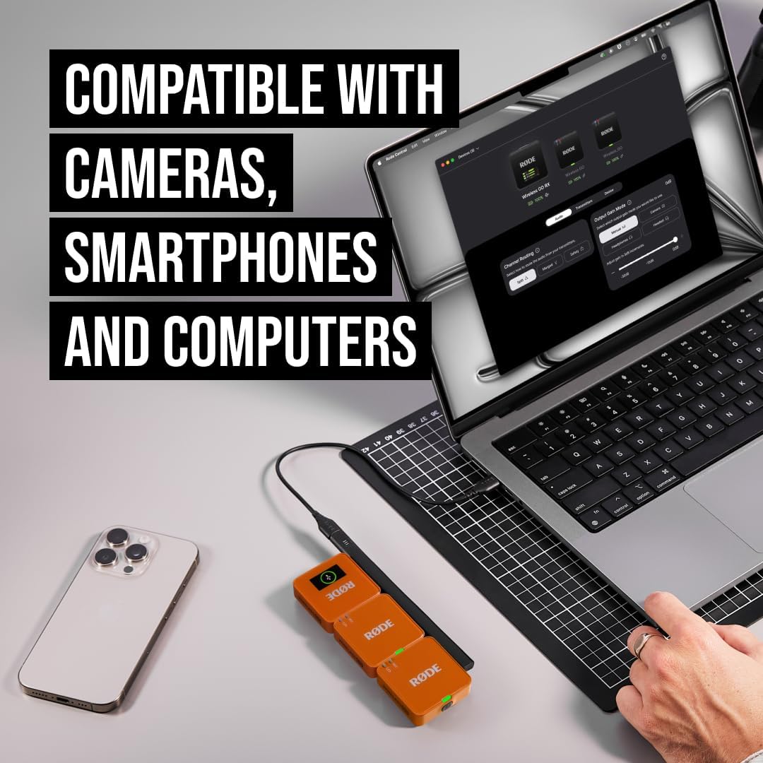 MICRÓFONO INALÁMBRICO RØDE WIRELESS GO GEN 3 NARANJA - 5