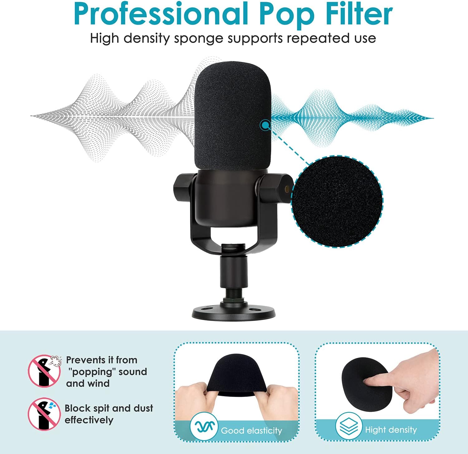 SOPORTE PARA MICRÓFONO YOUSHARES RODE PODMIC CON FILTRO ANTI-POP - 5
