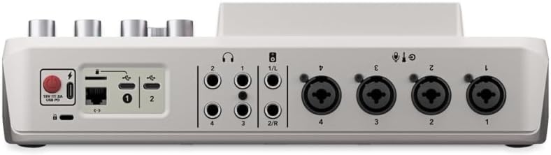 ESTUDIO DE PRODUCCIÓN DE AUDIO INTEGRADO RODE RODECASTER PRO II BLANCO CON 4 MICRÓFONOS PARA PODCAST Y TARJETA MICRO-SD 128GB - 4