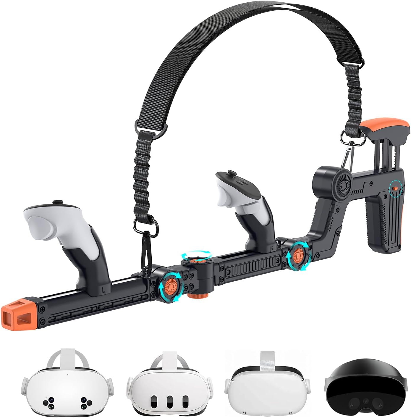 ACCESORIO VR GUNSTOCK RECHALE COMPATIBLE CON META QUEST 2/3/3S/PRO NEGRO - 1