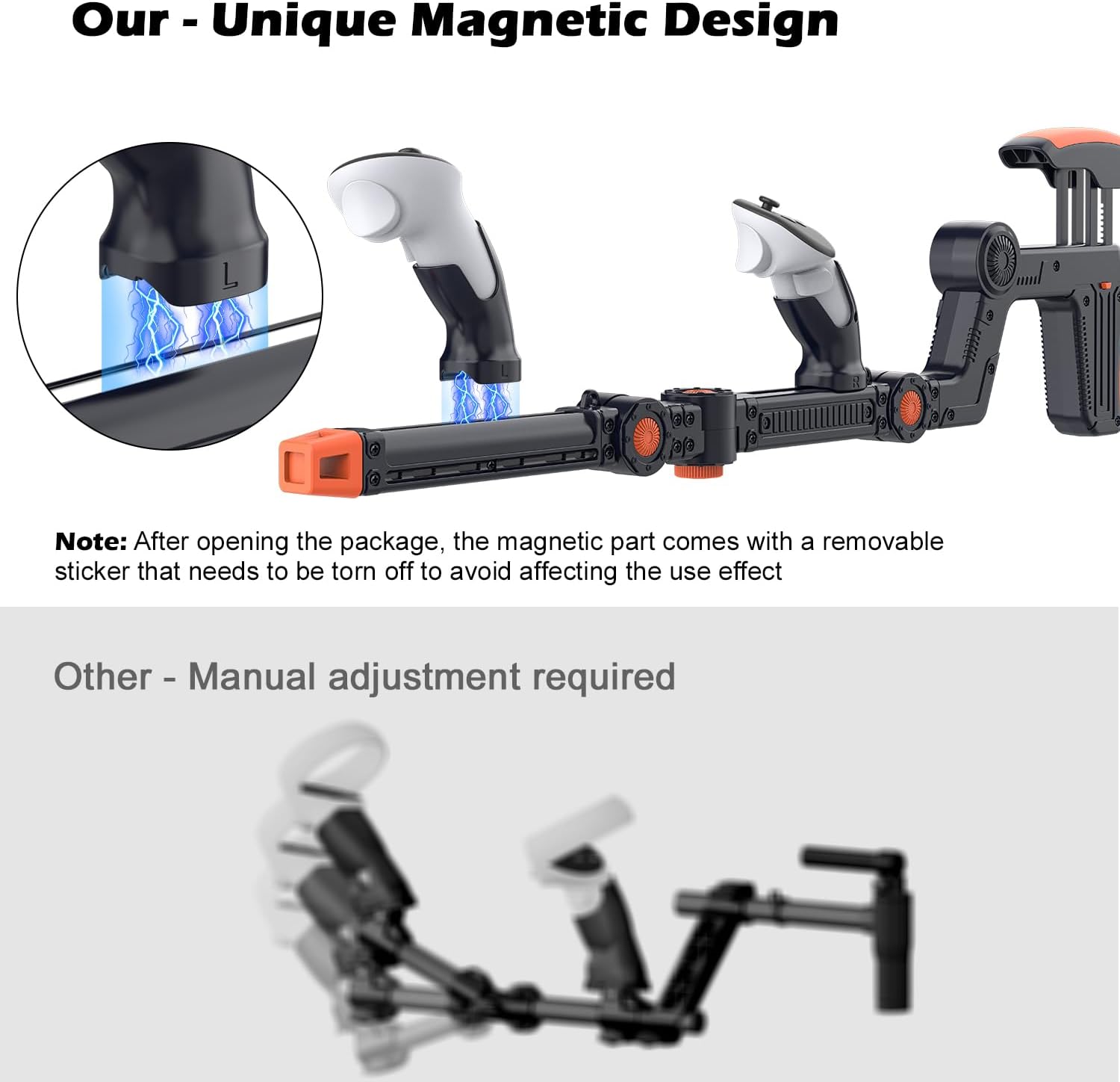 ACCESORIO VR GUNSTOCK RECHALE COMPATIBLE CON META QUEST 2/3/3S/PRO NEGRO - 2