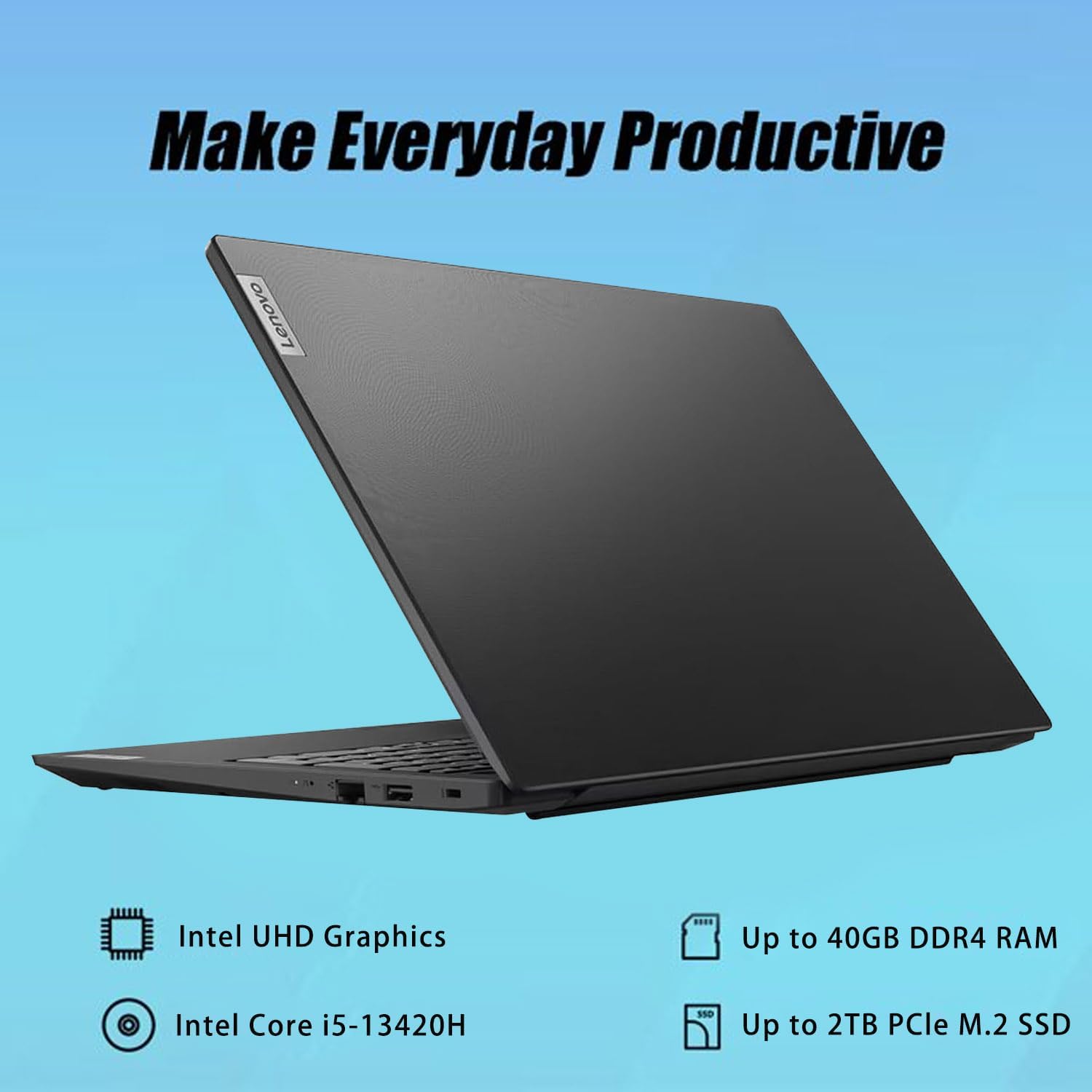 LAPTOP LENOVO V15 GEN 4 BUSINESS 15.6' FHD INTEL CORE I5-13420H 16GB RAM 2TB SSD WINDOWS 11 PRO NEGRO - 3