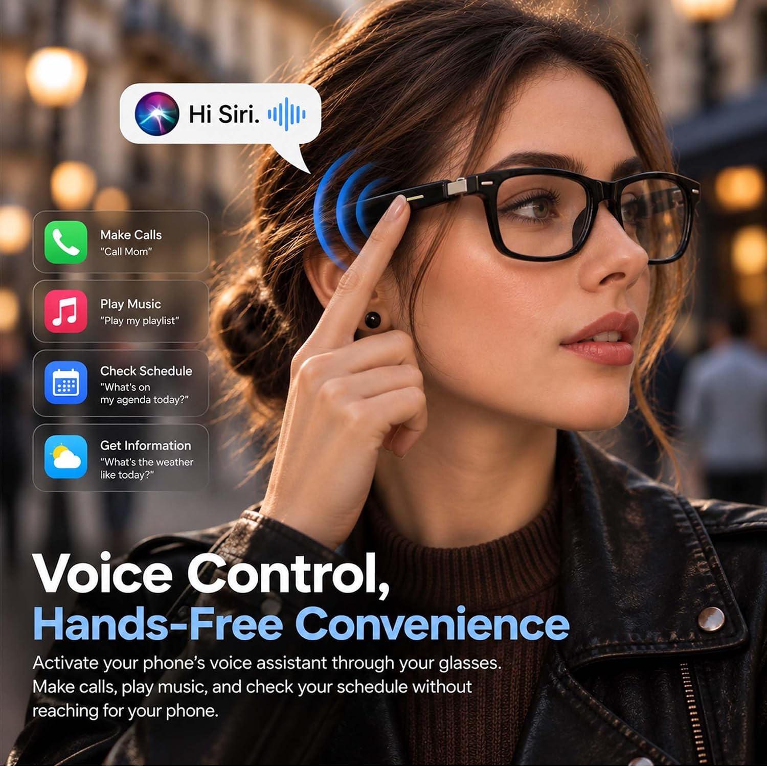 GAFAS INTELIGENTES LOANGYUNFONE AI CON CHATGPT Y BLUETOOTH PARA HOMBRE Y MUJER - 5