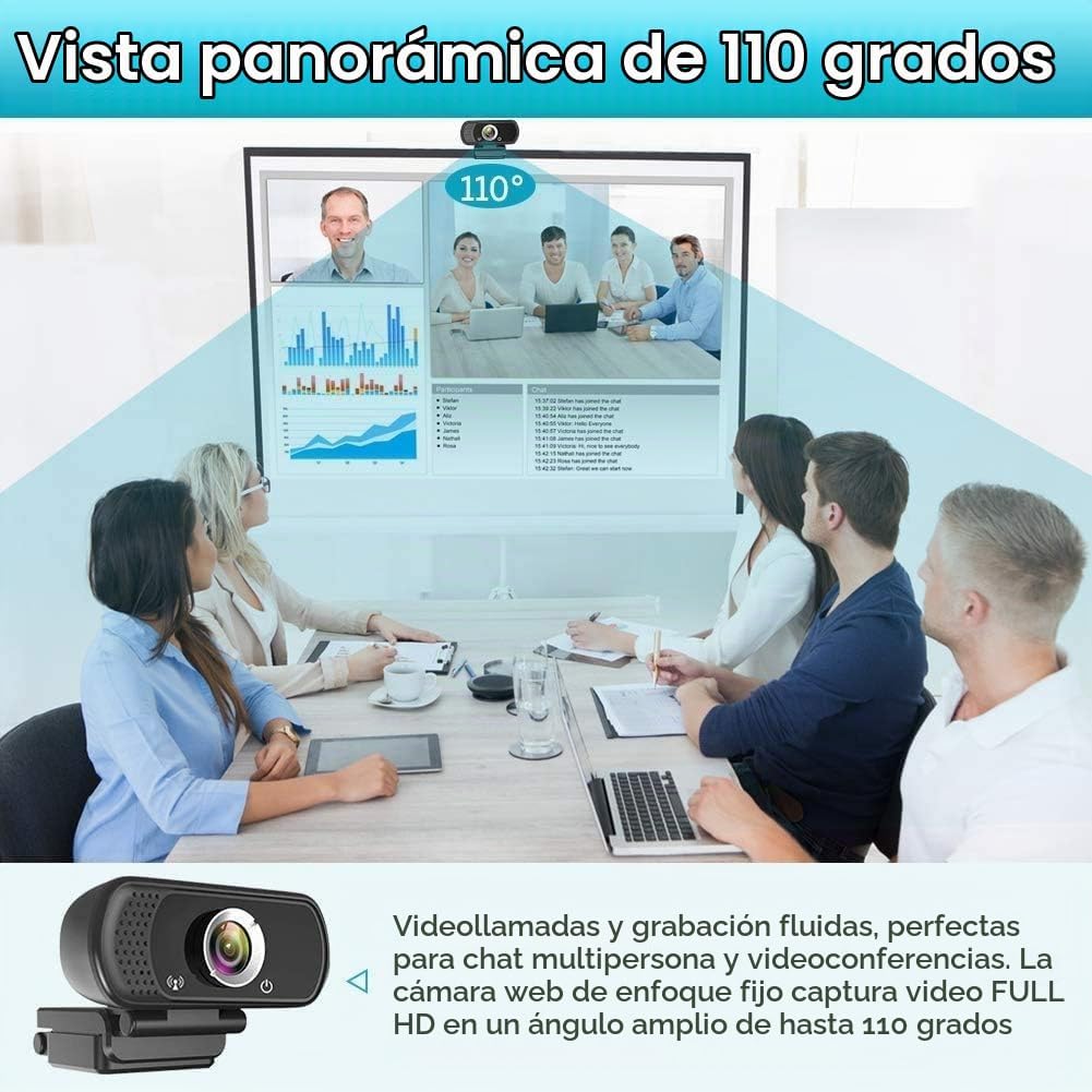 WEBCAM ZIQIAN 1080P CON MICRÓFONO USB PARA PC, LAPTOP Y MAC - 4