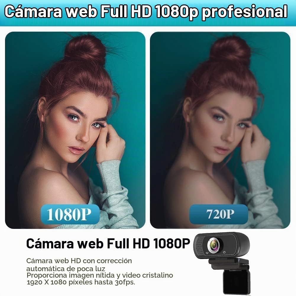 WEBCAM ZIQIAN 1080P CON MICRÓFONO USB PARA PC, LAPTOP Y MAC - 5