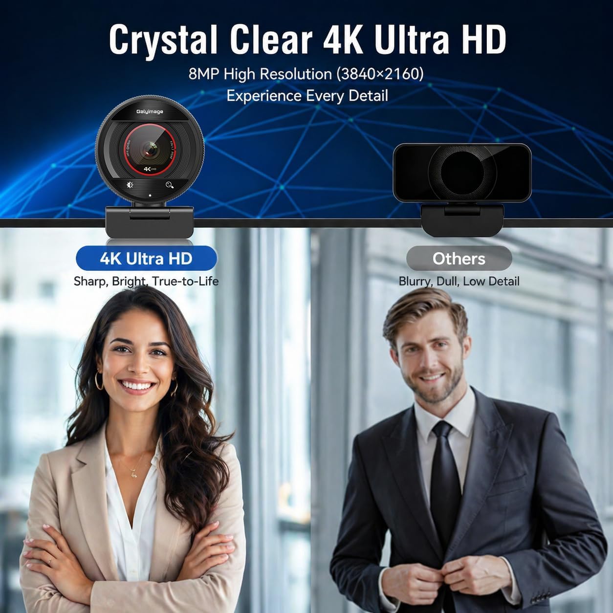 WEBCAM GALYIMAGE 4K CON MICRÓFONO Y ENFOQUE AUTOMÁTICO - 2