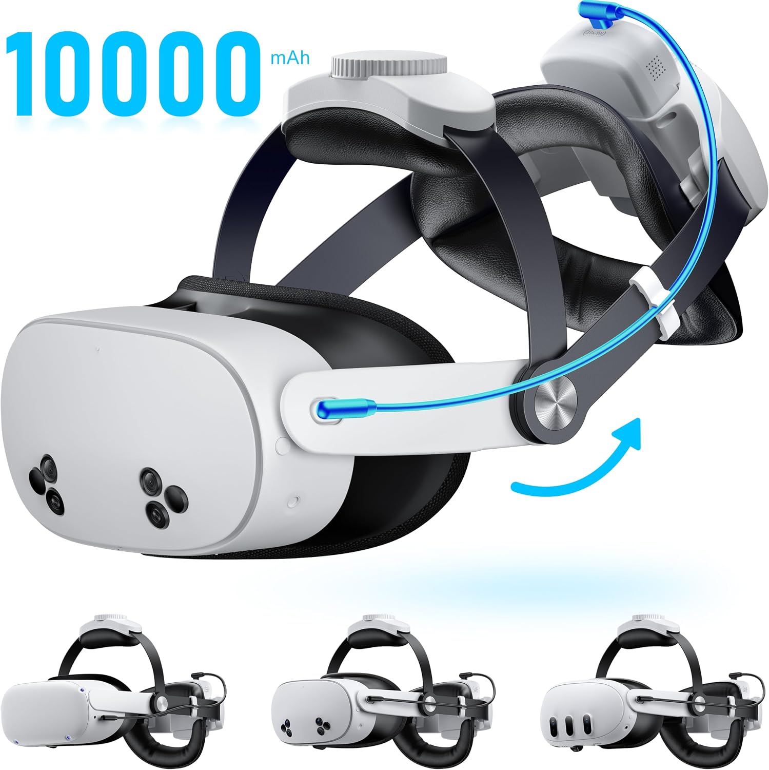 CORREA PARA HEADSET KAWAYE PARA META QUEST 3S/QUEST 2/QUEST 3 CON BATERÍA EXTRAÍBLE DE 10000MAH - 1