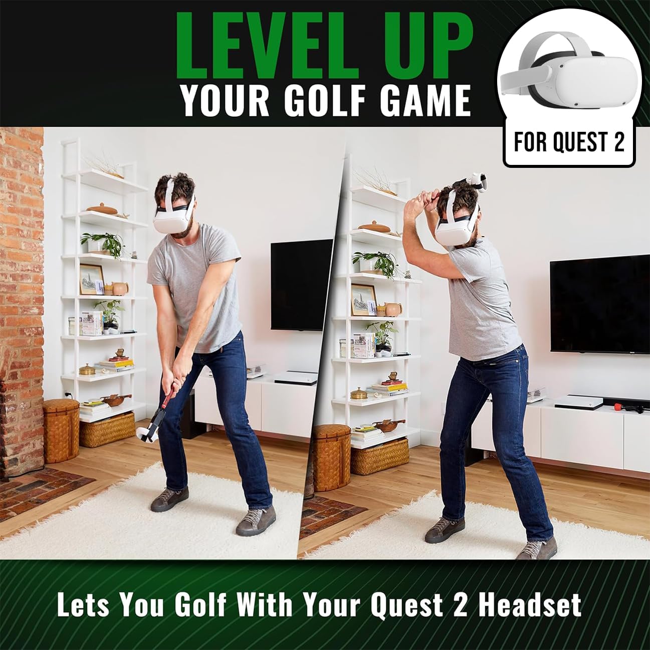 LENTE DE REALIDAD VIRTUAL DEADEYEVR DRIVR GOLF CLUB PARA QUEST 2 - 2