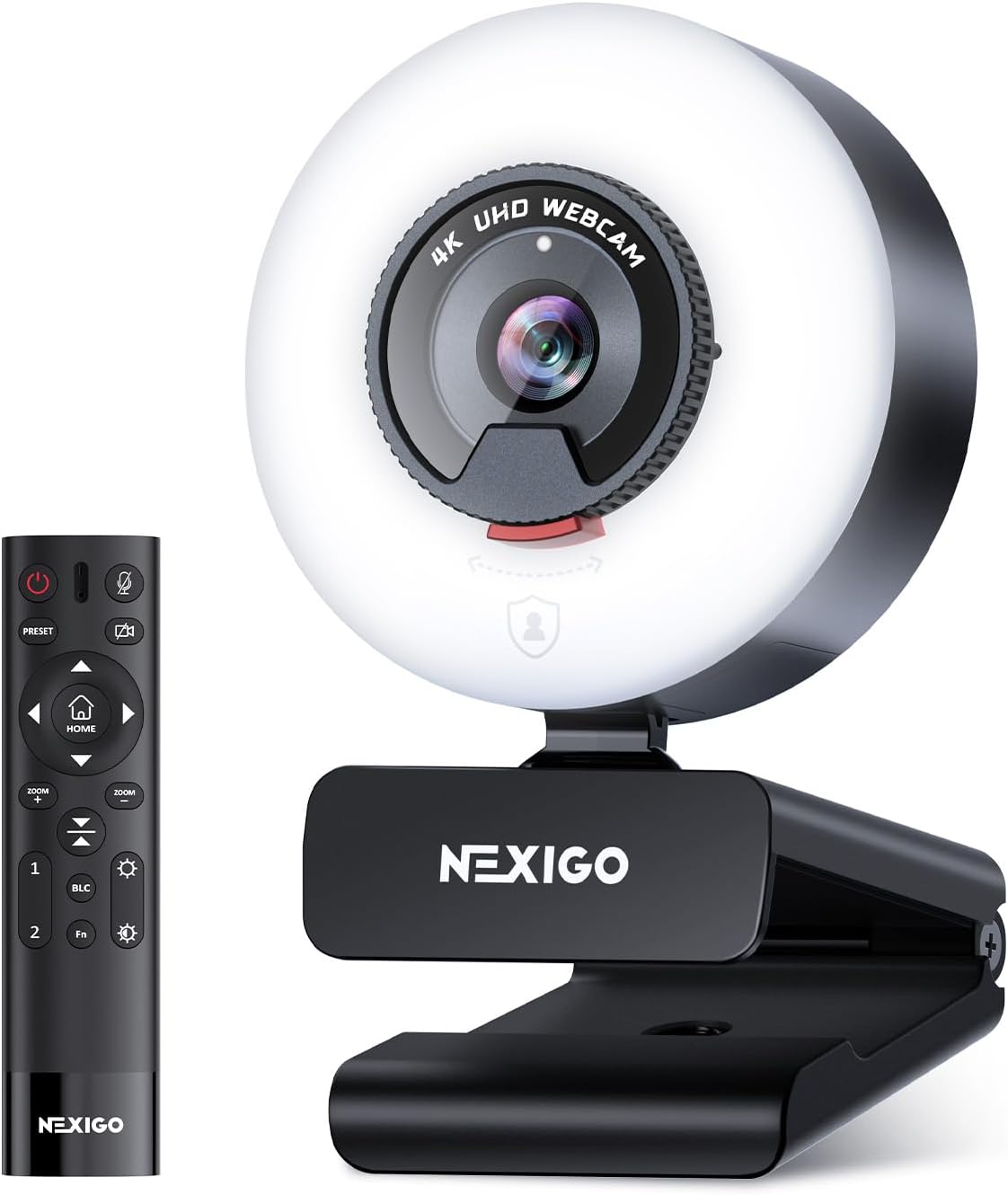 WEBCAM NEXIGO N960E PLUS 4K CON LUZ ANULAR Y CONTROL REMOTO RF - 1