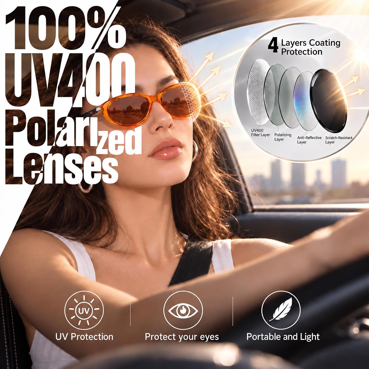 GAFAS INTELIGENTES BLUETOOTH CARRY WIT MODELO BROWN CON ALTAVOZ ABIERTO Y CARGA MAGNÉTICA - 4