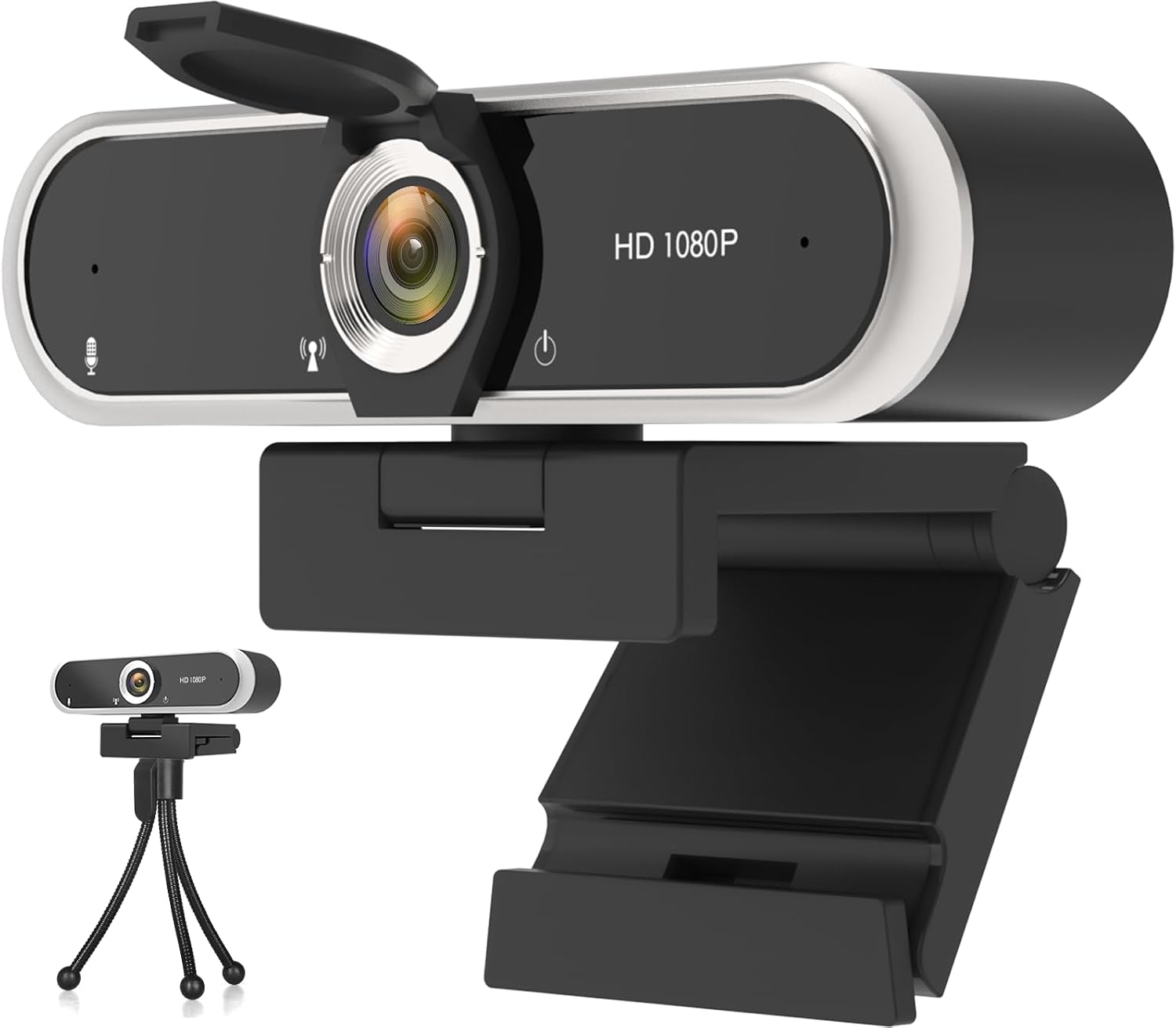 WEBCAM NIVEOLI 1080P CON MICRÓFONO Y CUBIERTA DE PRIVACIDAD USB - 1