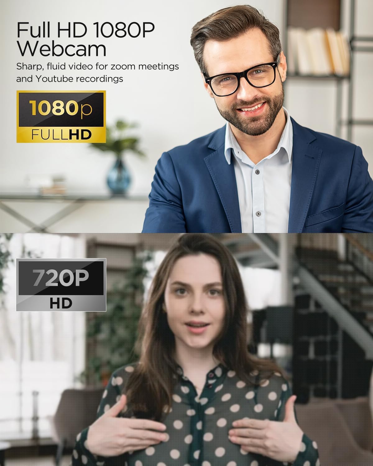 WEBCAM NIVEOLI 1080P CON MICRÓFONO Y CUBIERTA DE PRIVACIDAD USB - 3
