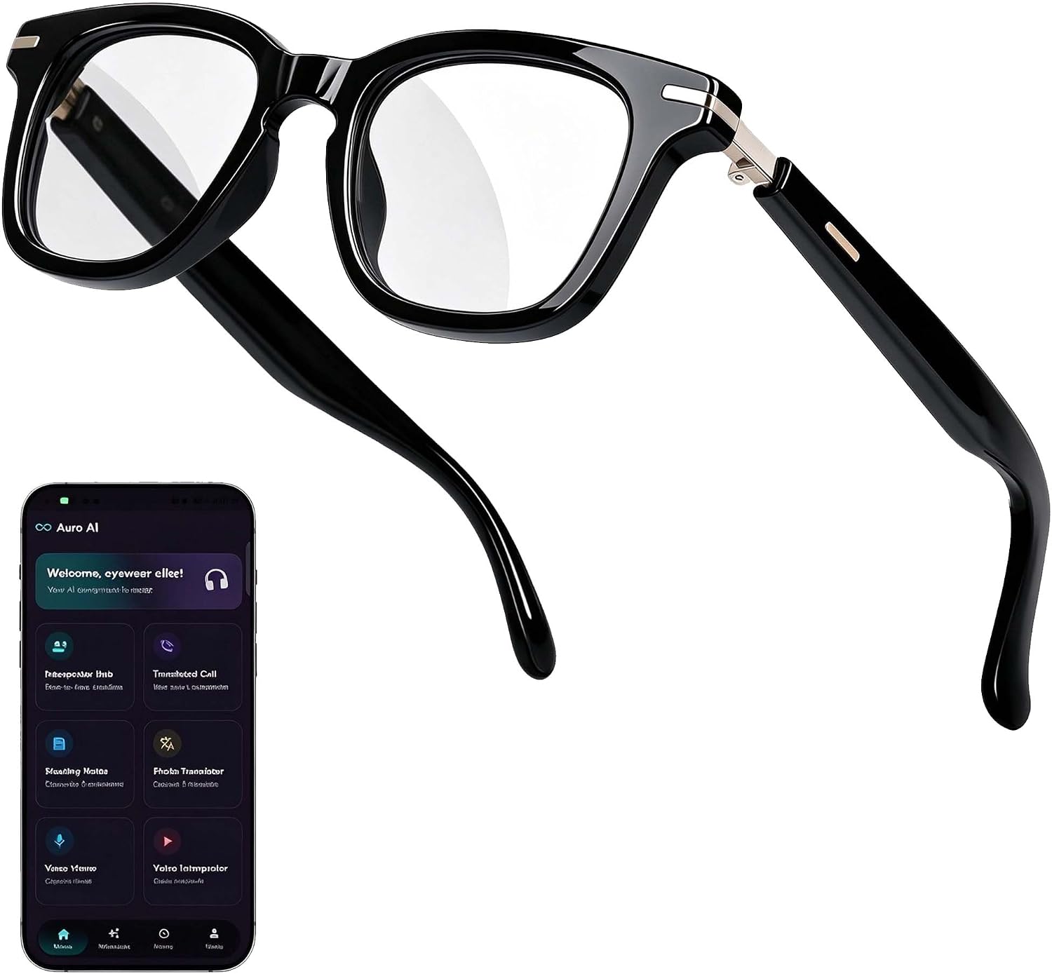 GAFAS INTELIGENTES LOANGYUNFONE AI CON TRADUCCIÓN EN TIEMPO REAL Y BLUETOOTH - 1