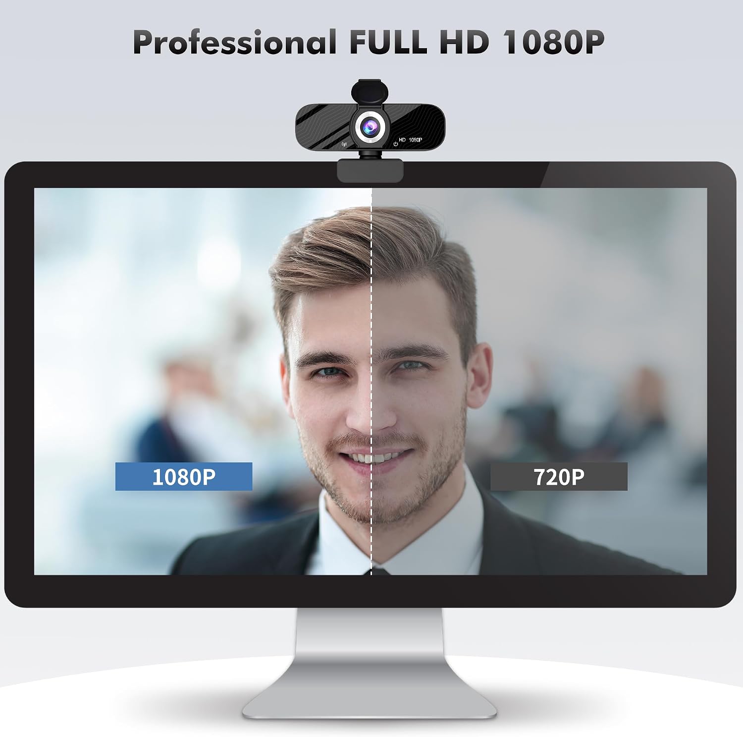 WEBCAM GOHERO FULL HD 1080P CON MICRÓFONO CANCELADOR DE RUIDO Y CUBIERTA DE PRIVACIDAD - 2