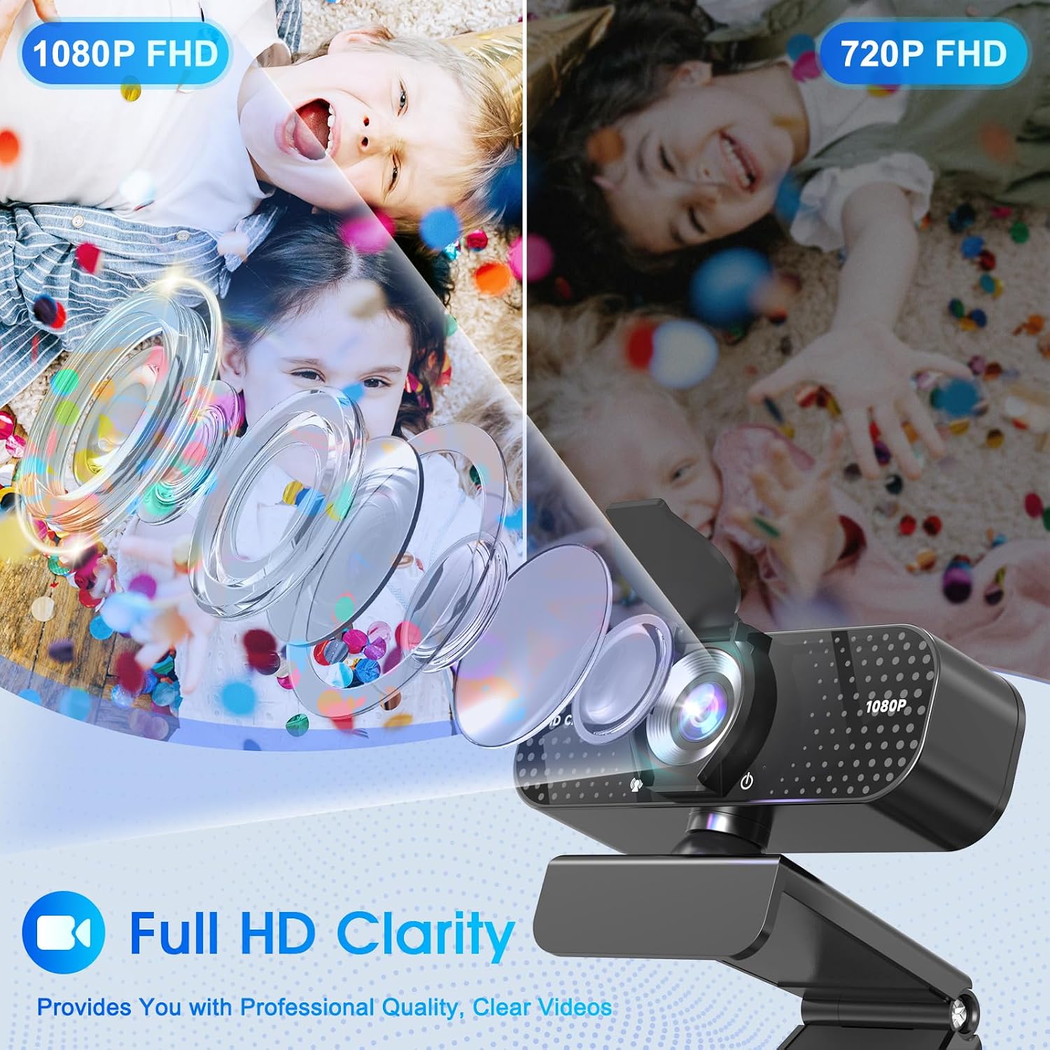 WEBCAM TRAUSI 1080P CON MICRÓFONO INTEGRADO Y CUBIERTA DE PRIVACIDAD - 2
