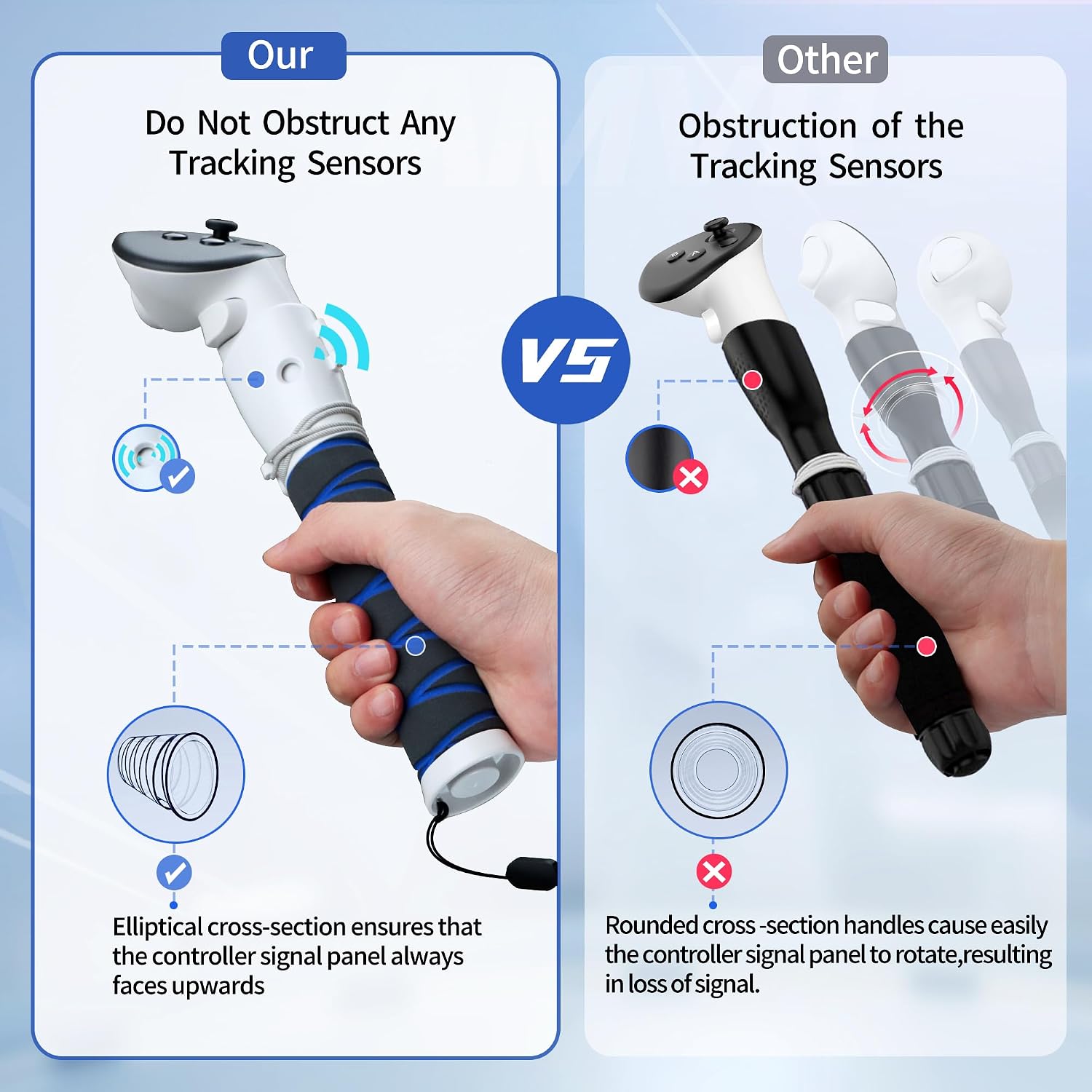 ACCESORIOS DE AGARRE AMVR PARA CONTROLADORES META QUEST 3 Q3/Q3S - 3