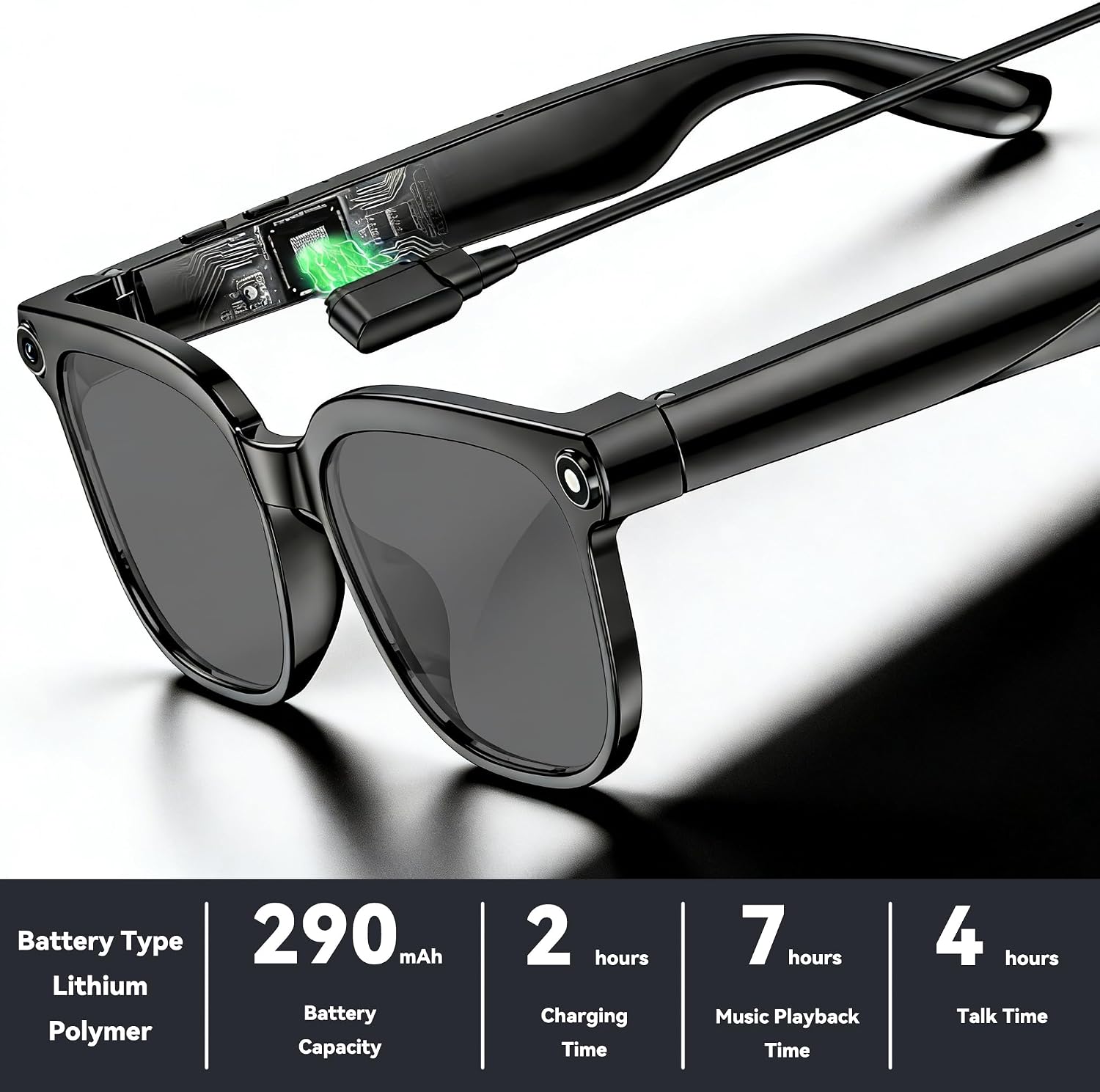 GAFAS INTELIGENTES OSAWALLA CON CÁMARA 8MP Y BLUETOOTH - 5