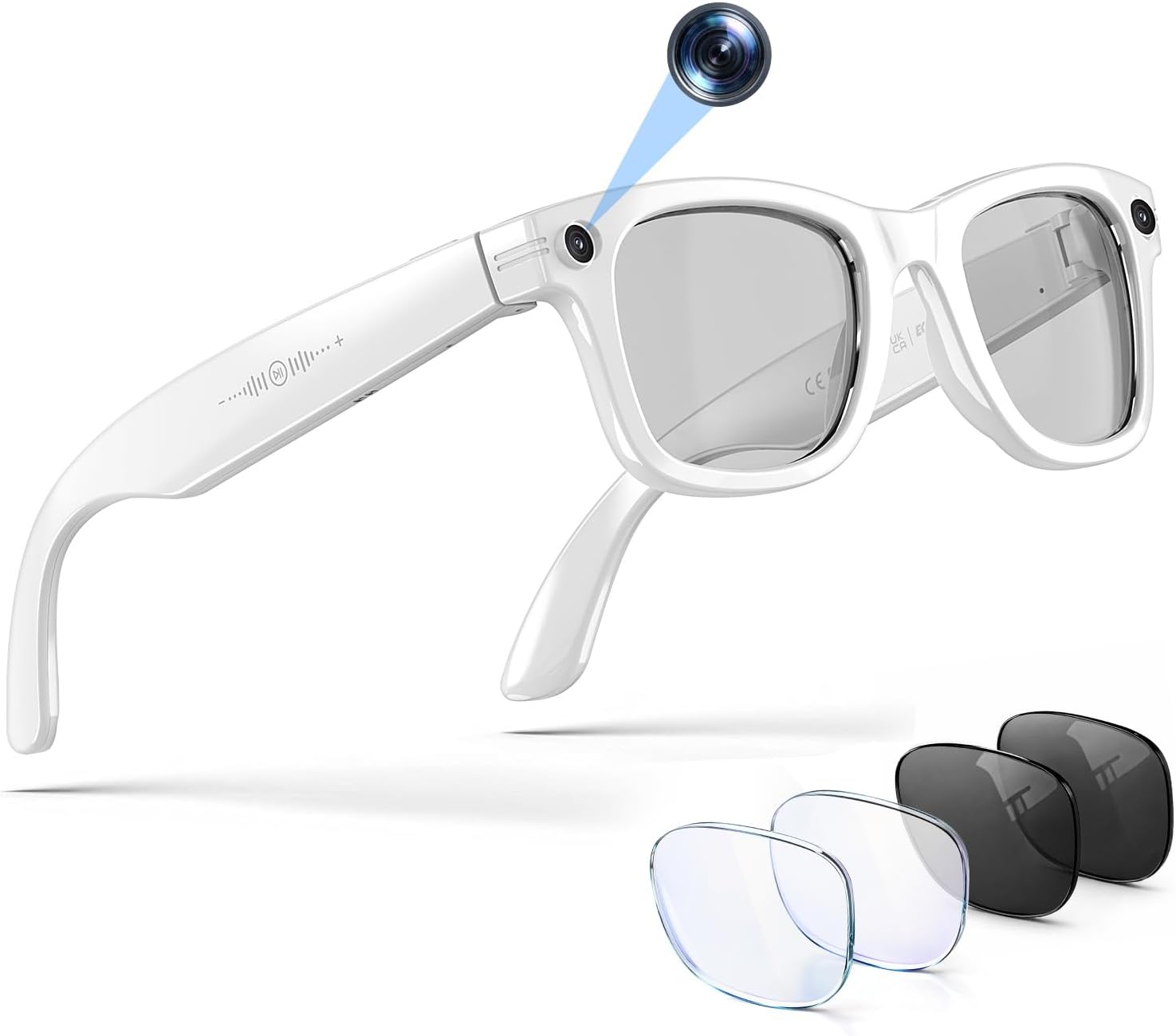 GAFAS INTELIGENTES EGQINR CON CÁMARA 13MP Y GRABACIÓN HD 1080P - 1