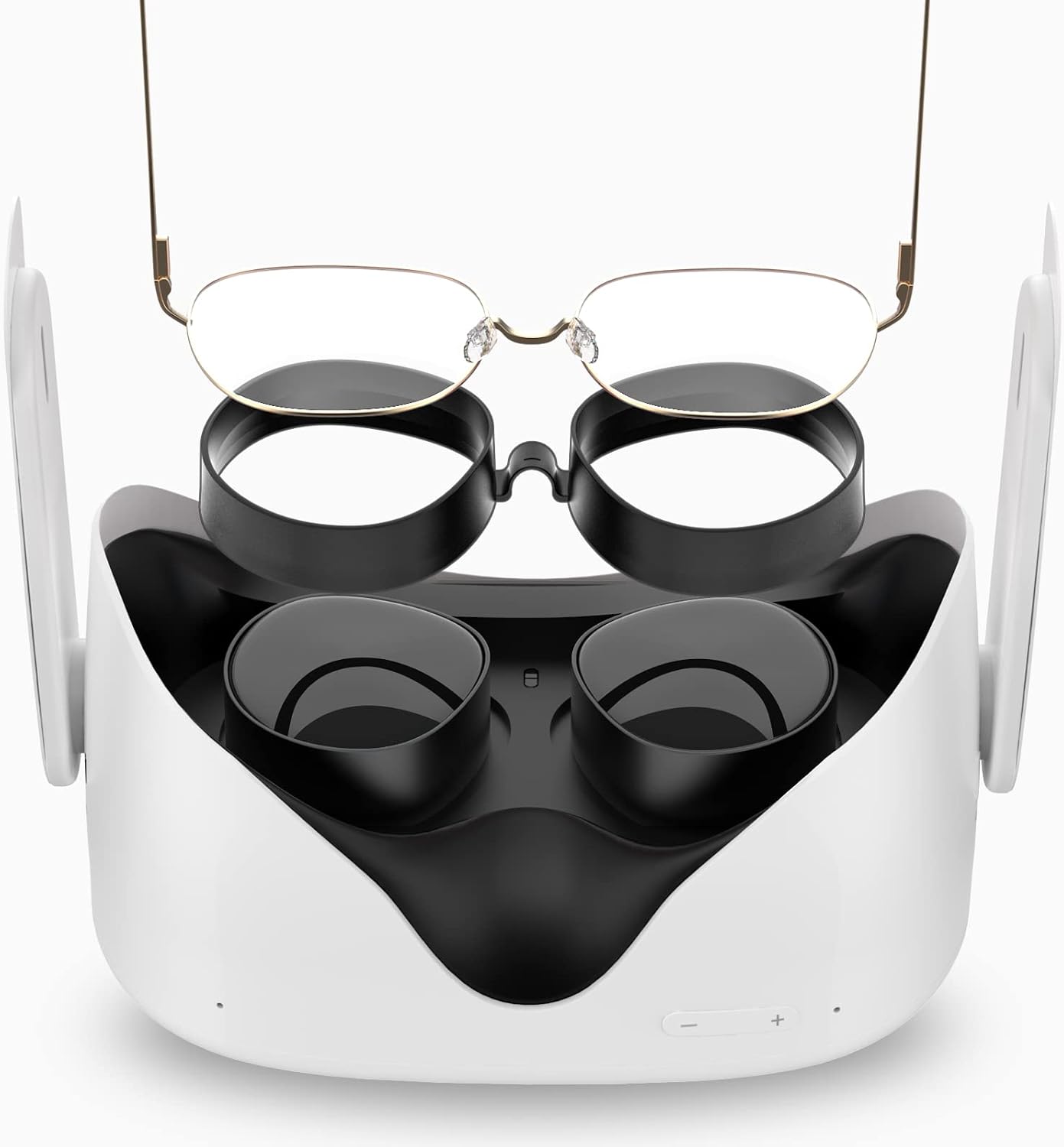 PROTECTOR DE LENTES SUPERUS PARA OCULUS/META QUEST 2 CON SEPARADOR PARA GAFAS NEGRO - 1