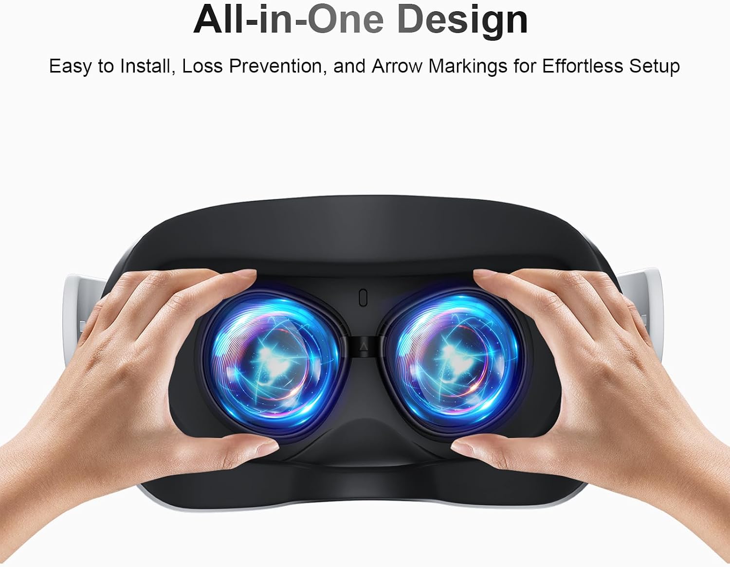 PROTECTOR DE LENTES SUPERUS PARA OCULUS/META QUEST 2 CON SEPARADOR PARA GAFAS NEGRO - 3