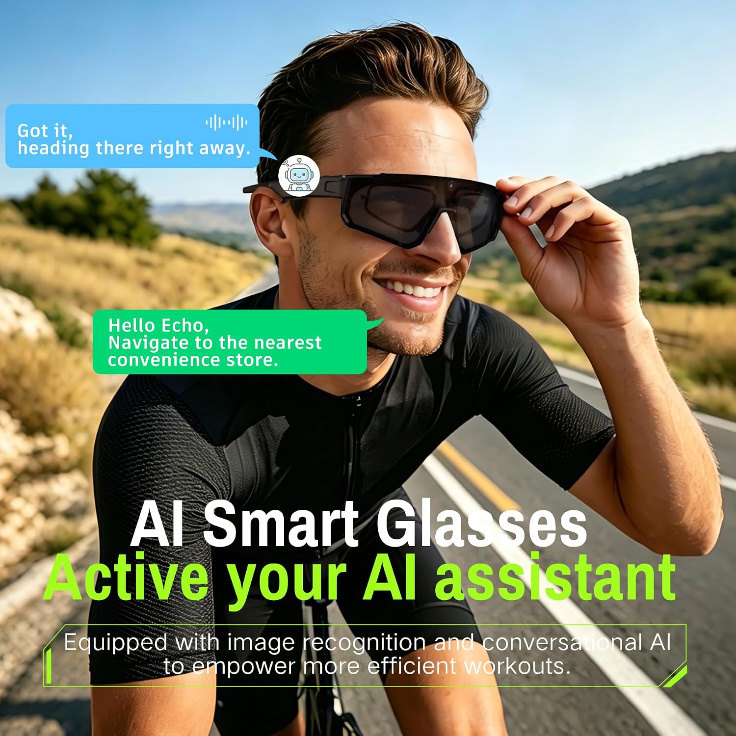LENTES DE SOL INTELIGENTES NEOGAZE AI SMART SPORTS CON CÁMARA 8MP Y LENTES POLARIZADOS UV400 - 4
