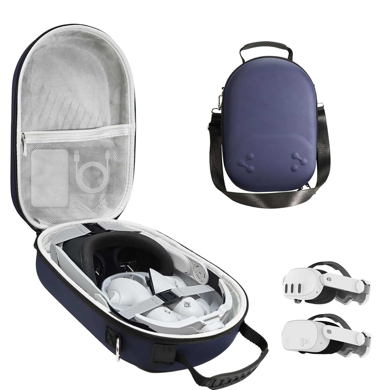 ESTUCHE RÍGIDO BIBUKS PARA OCULUS META QUEST 3/3S AZUL - 1