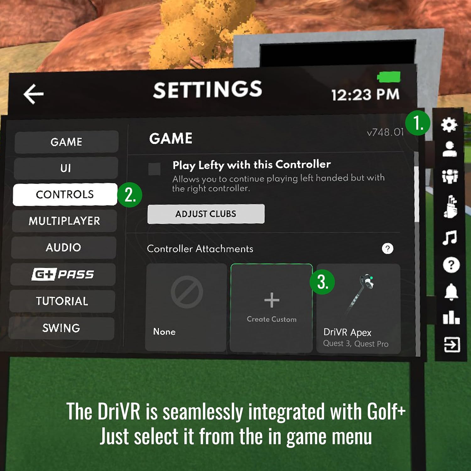 MANGO PARA PALO DE GOLF VR DEADEYEVR DRIVR APEX PARA QUEST 3 Y QUEST PRO - 5