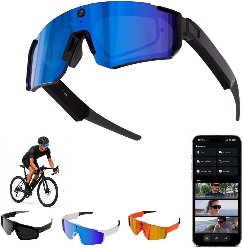 GAFAS INTELIGENTES TOWNIA AI CON CÁMARA 32MP Y VIDEO 1200P AZUL - 1